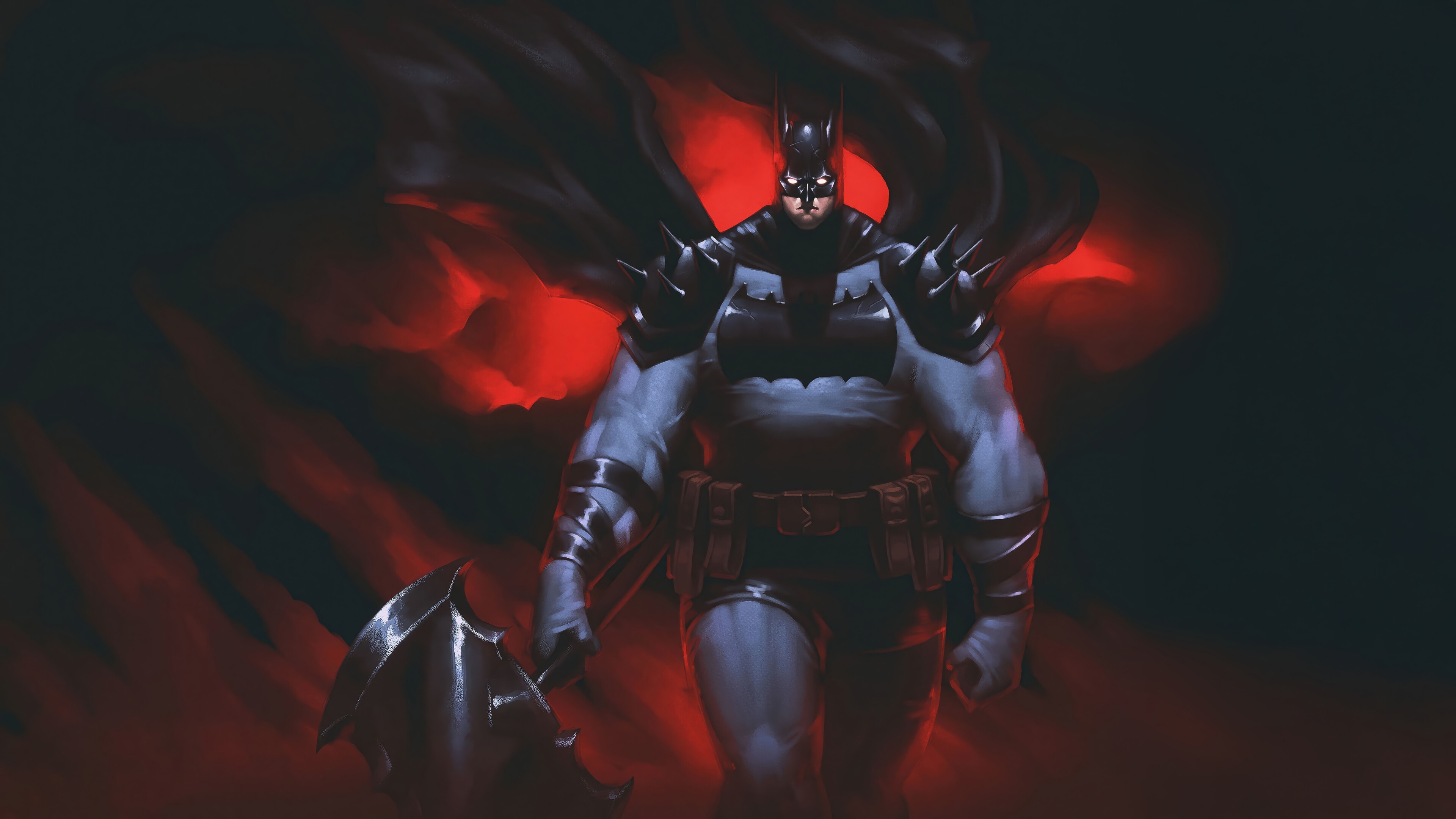 4K Batman with Axe HD Wallpaper