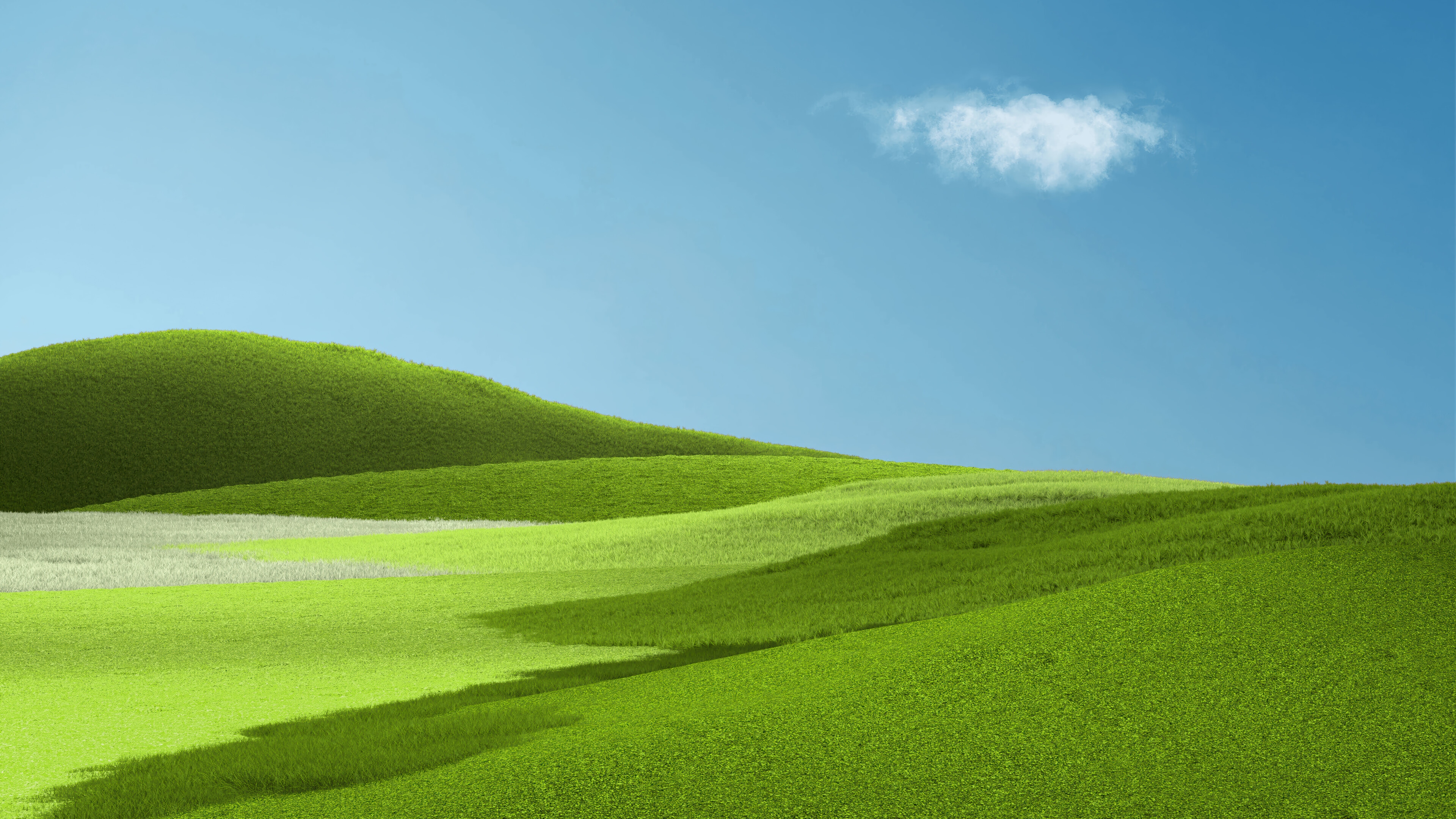 Windows 4K Rolling Green Hills Landscape HD Wallpaper