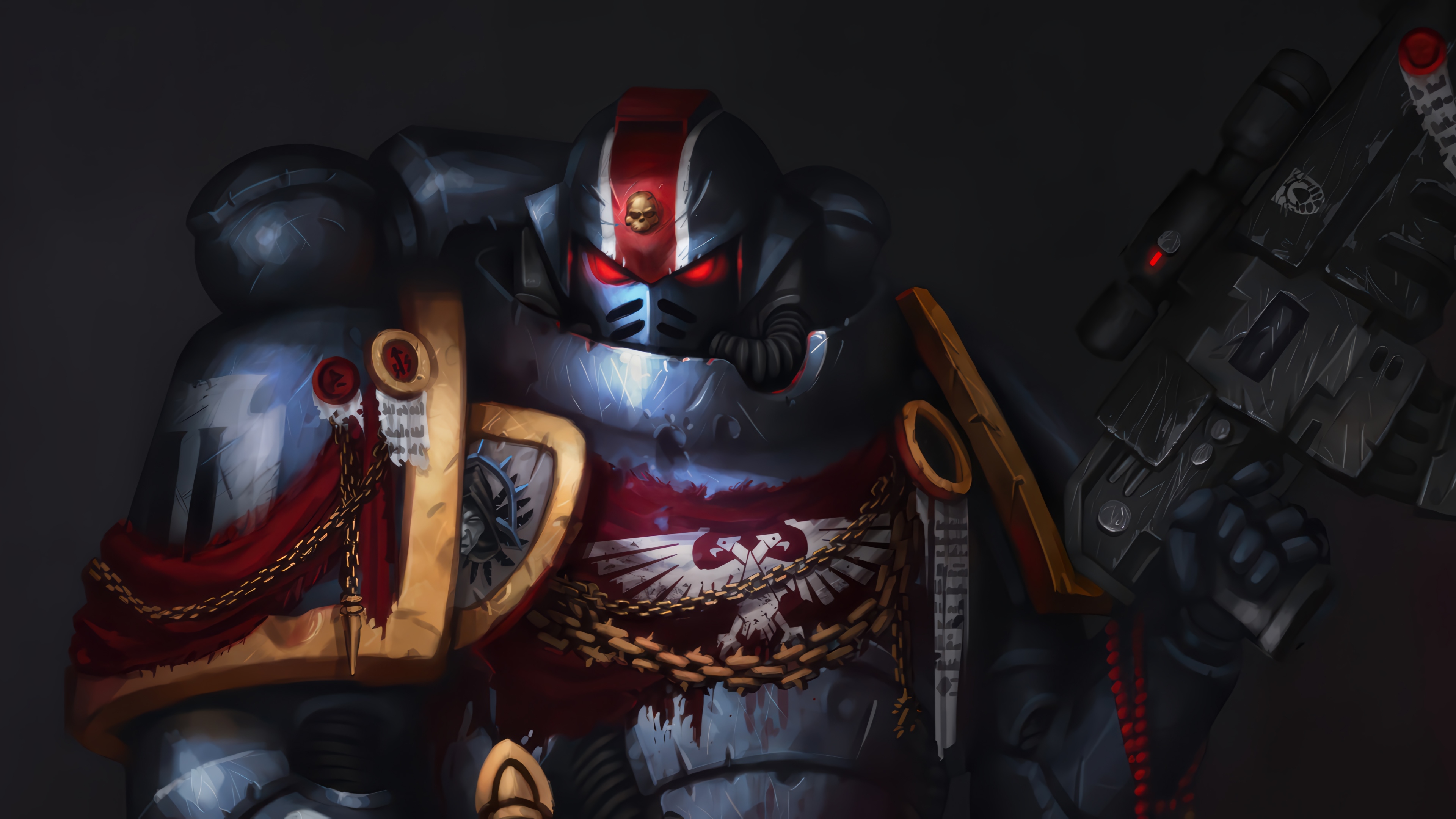 Warhammer Space Marine with Bolter HD Wallpaper