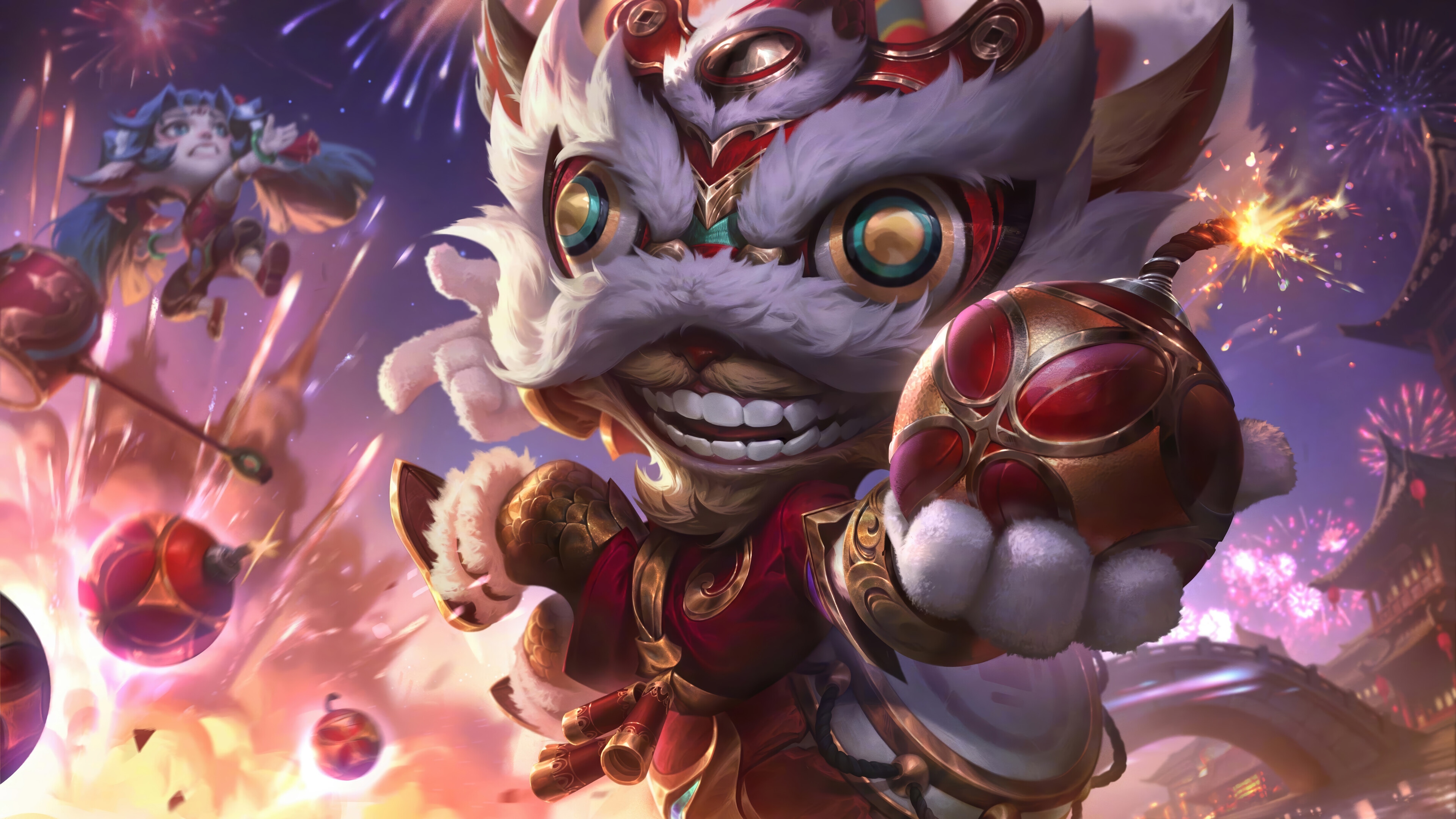 Firecracker Ziggs League of Legends Splash Art 4K HD Wallpaper
