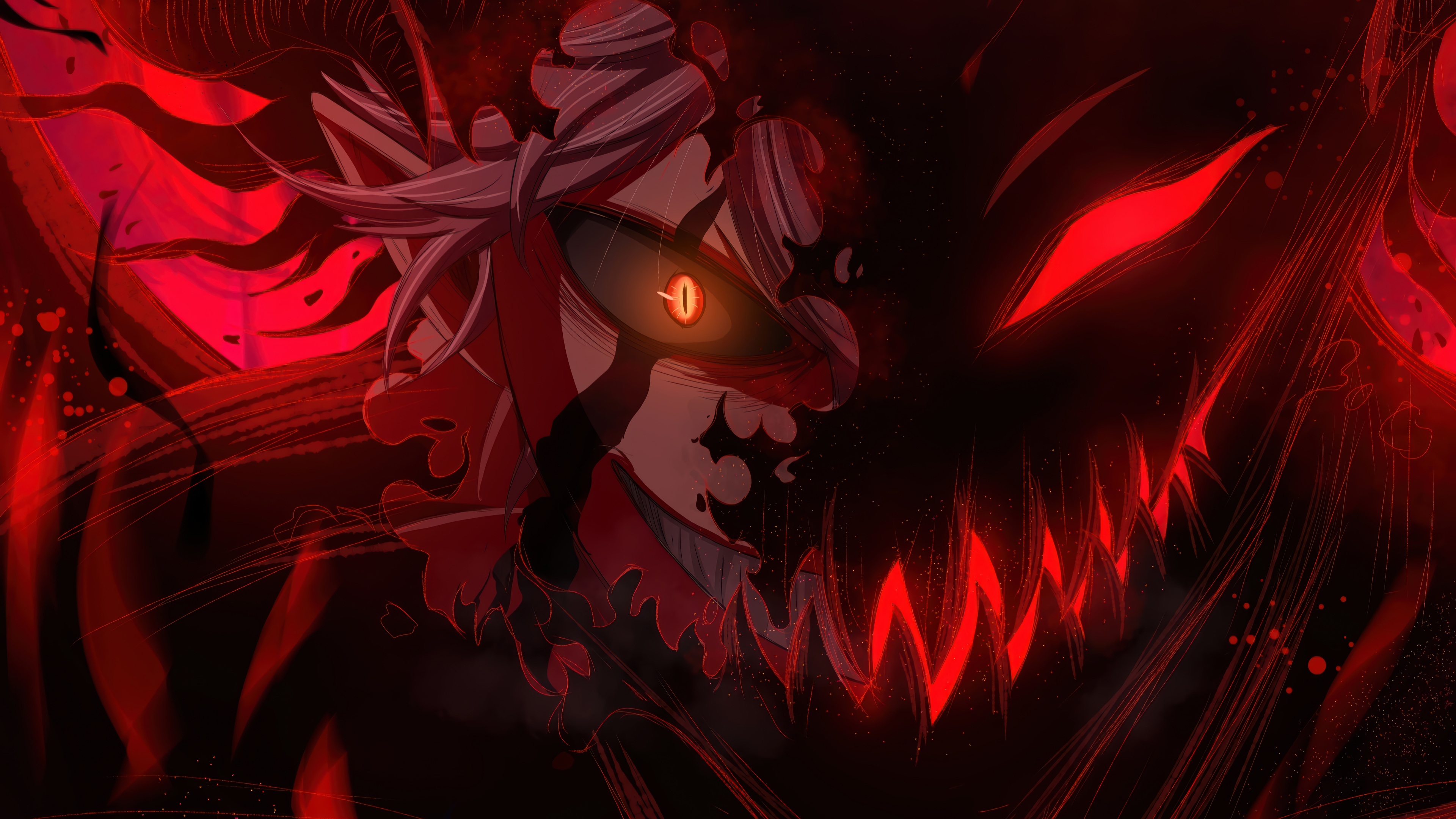 Asta and Demon in Black Clover 4K HD Wallpaper