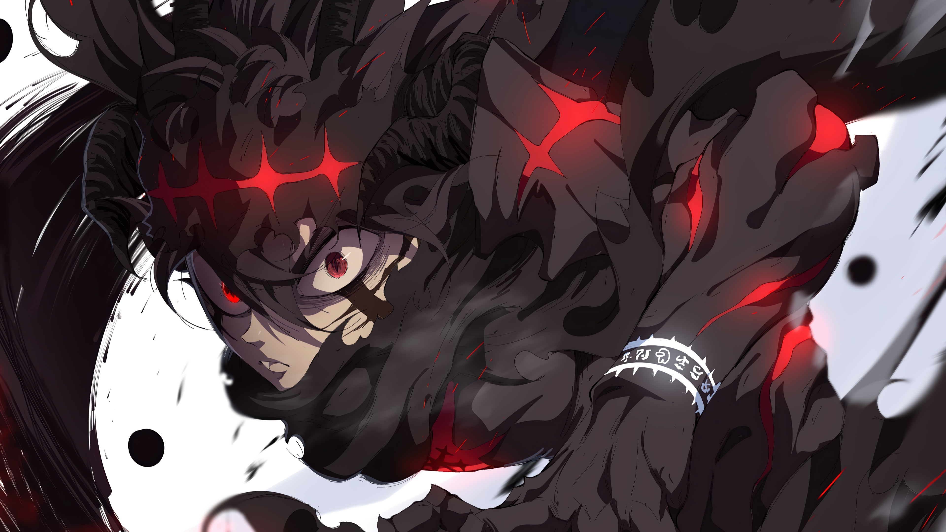 Asta in his devil form from Black Clover 4K HD Wallpaper