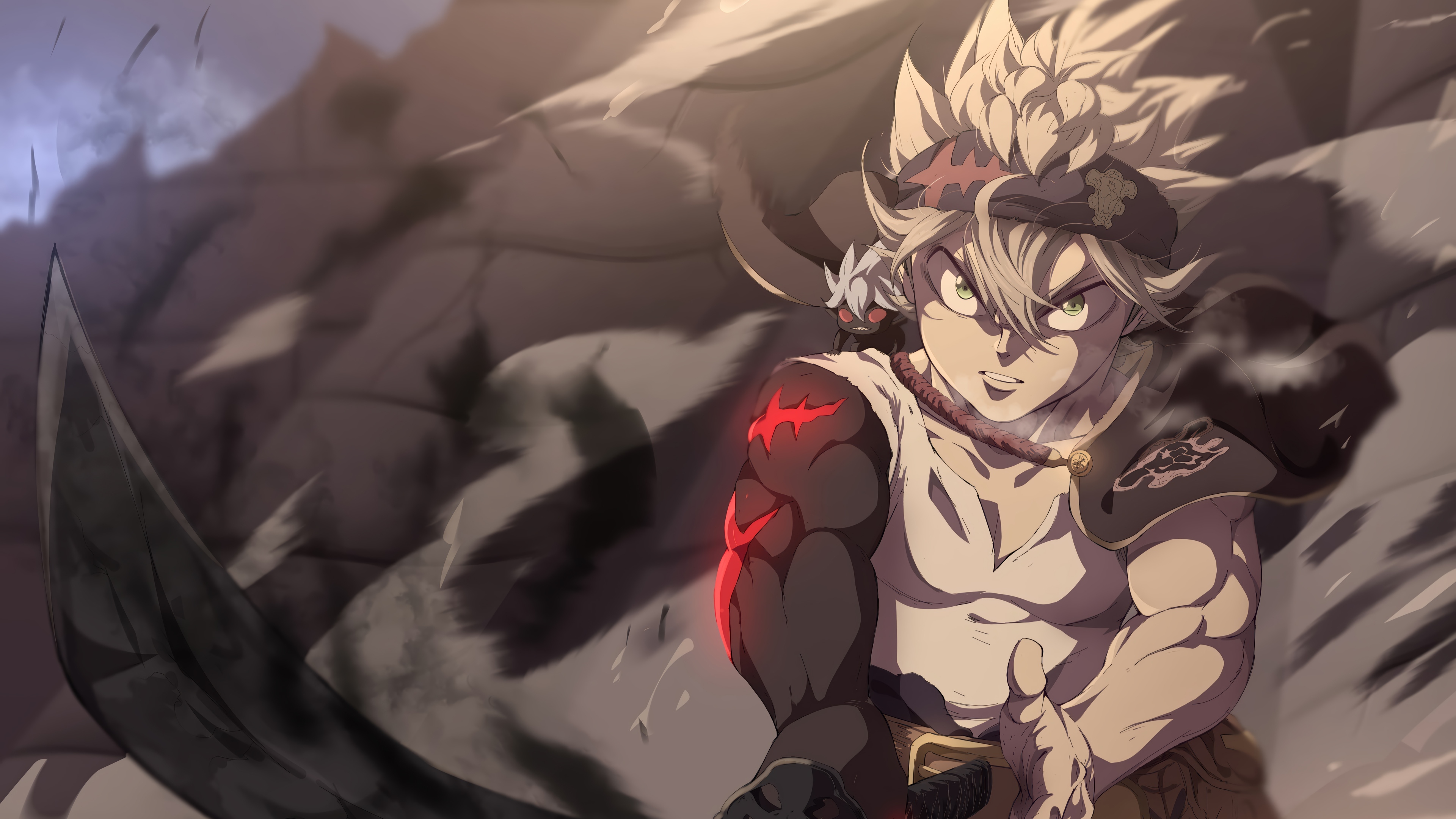 Asta with Katana from Black Clover 4K HD Wallpaper