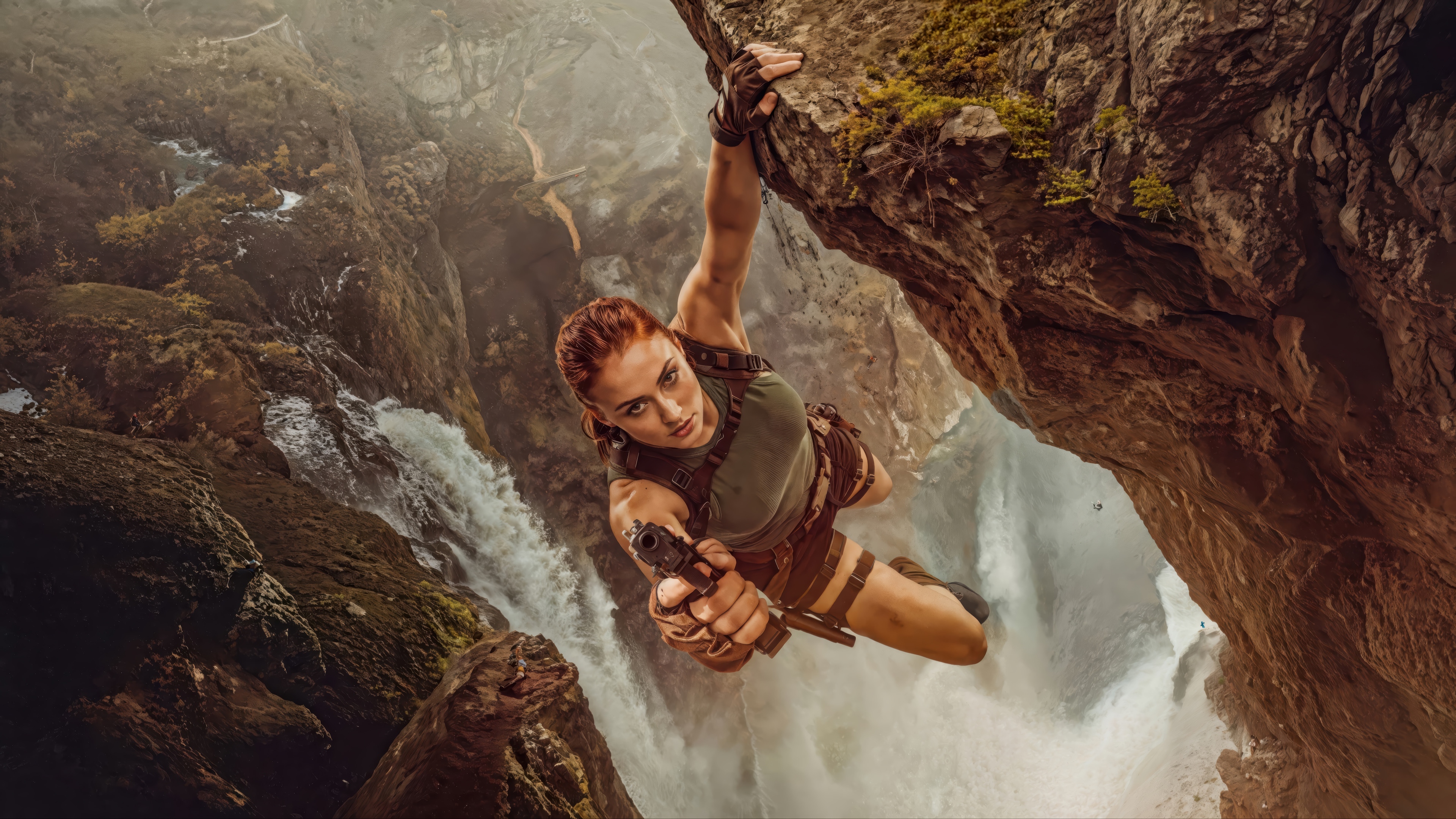 Sophie Turner as Lara Croft in Tomb Raider 4K HD Wallpaper