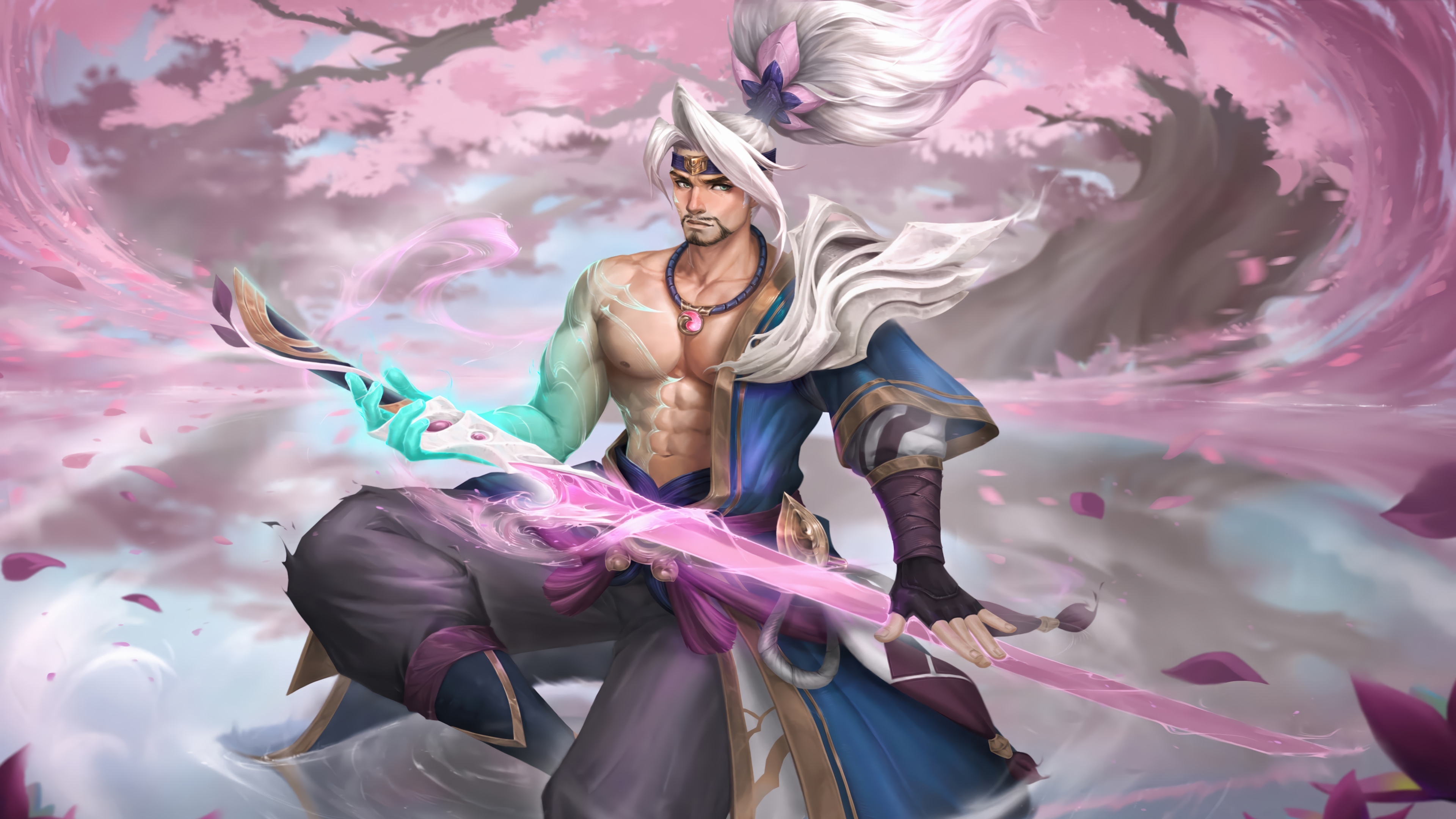 Spirit Blossom Yasuo from League of Legends 4K HD Wallpaper
