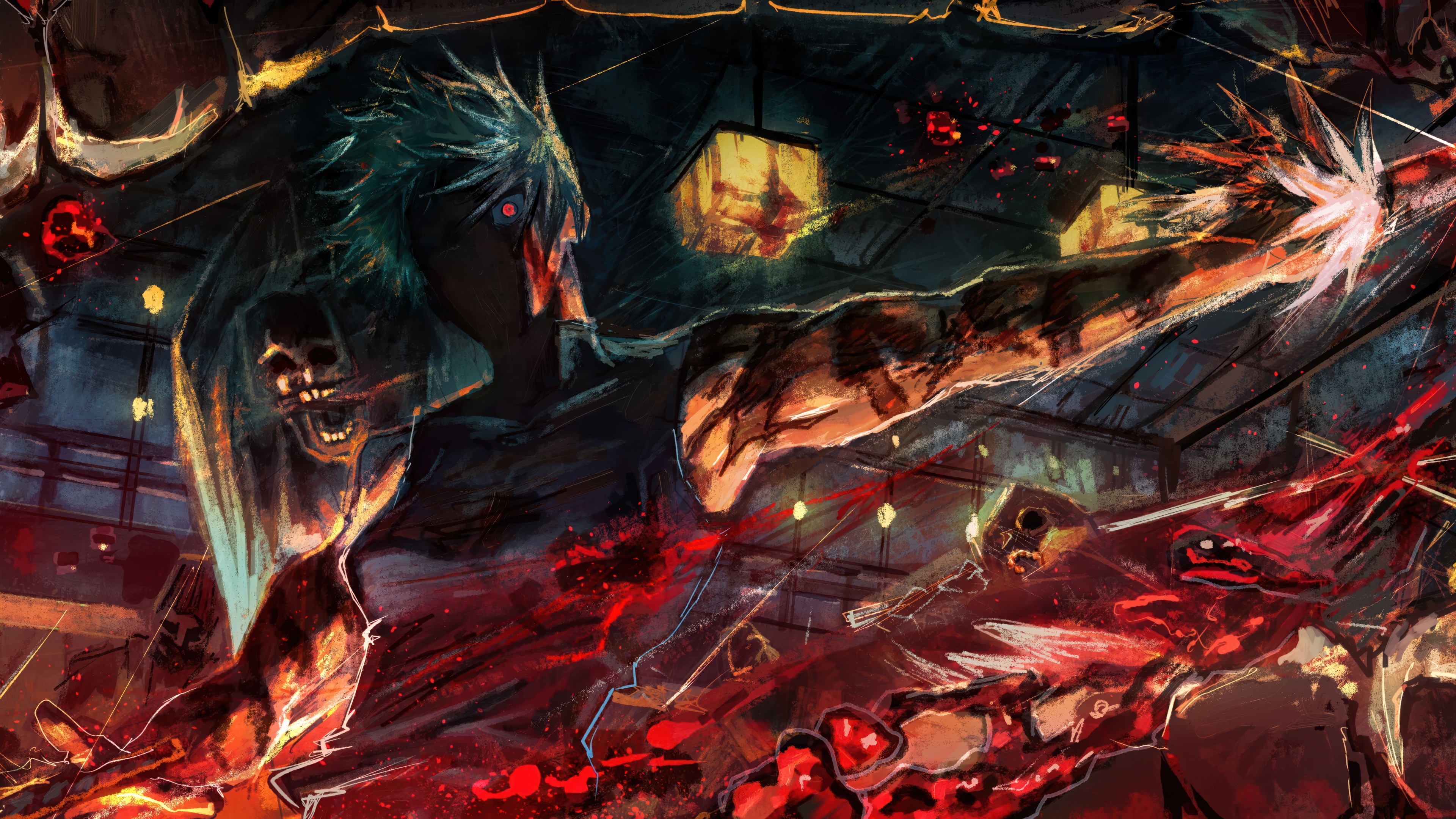 Gojo Satoru fighting in Jujutsu Kaisen 4K HD Wallpaper