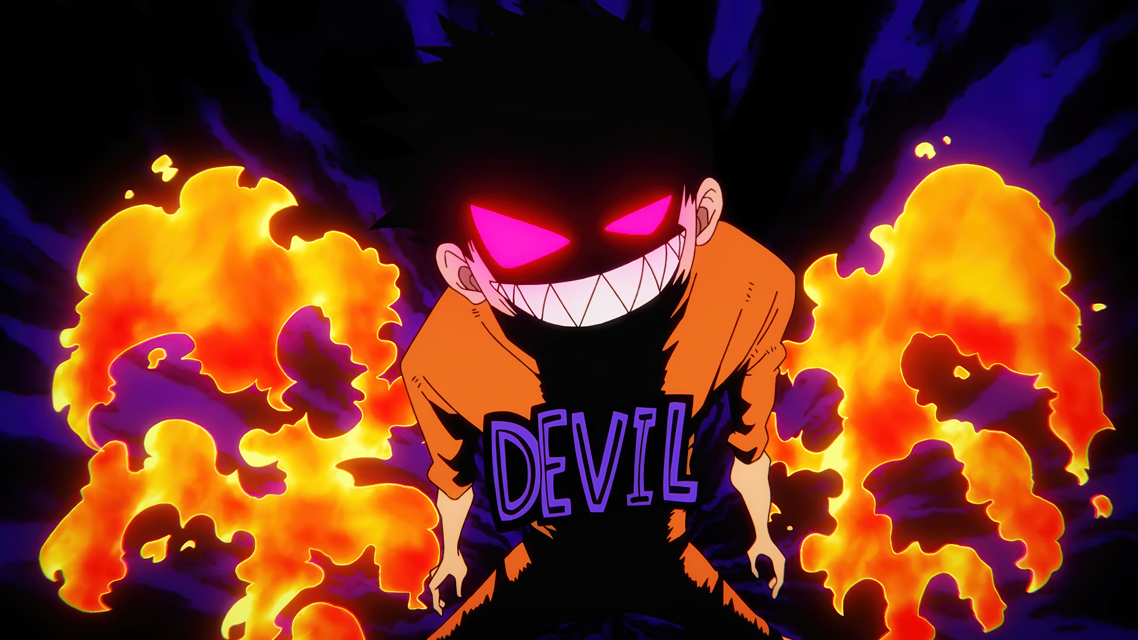 Shinra Kusakabe from Fire Force with Devilish Aura HD Wallpaper