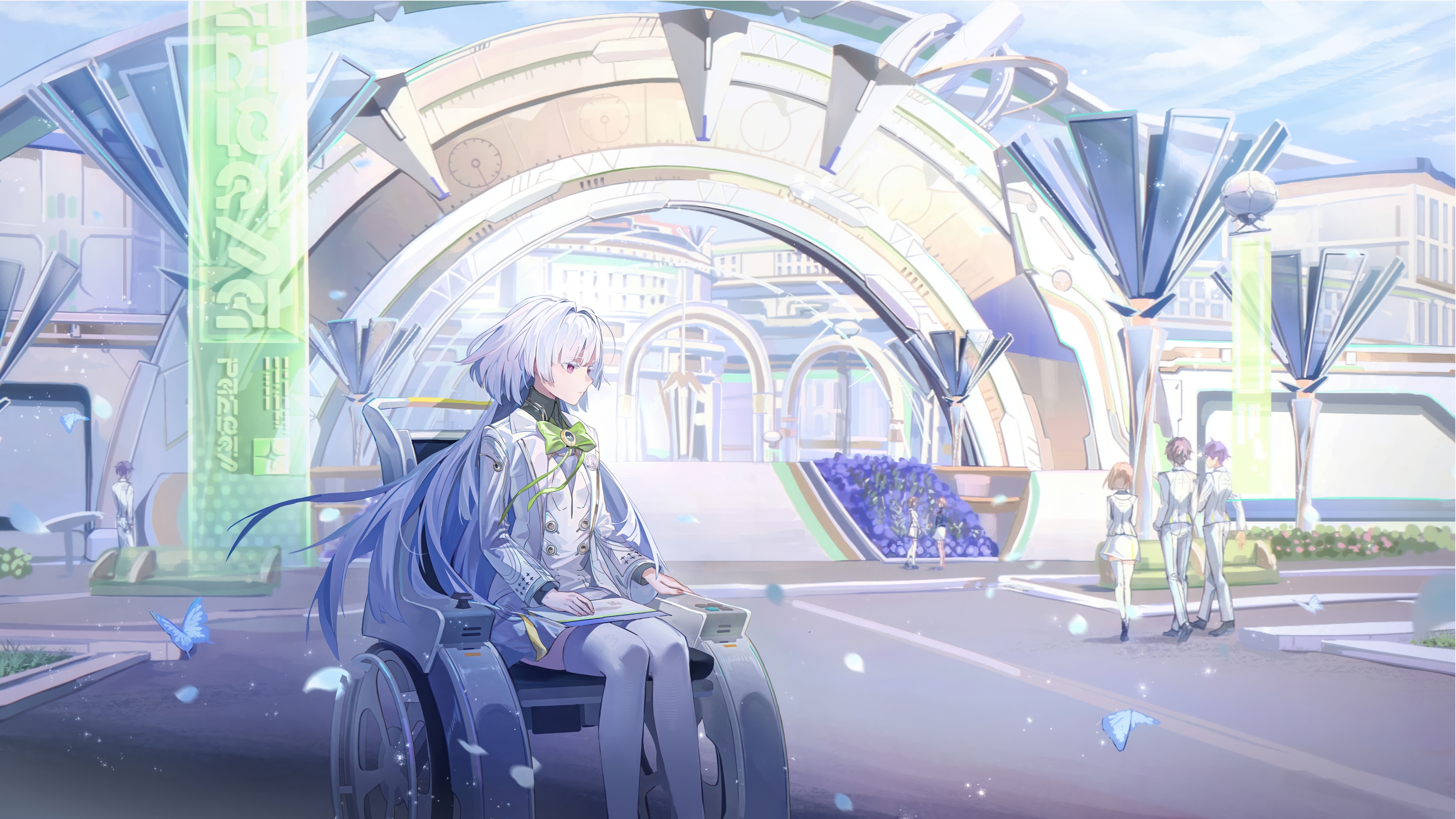 Mornye in a futuristic city, Wuthering Waves 4K HD Wallpaper