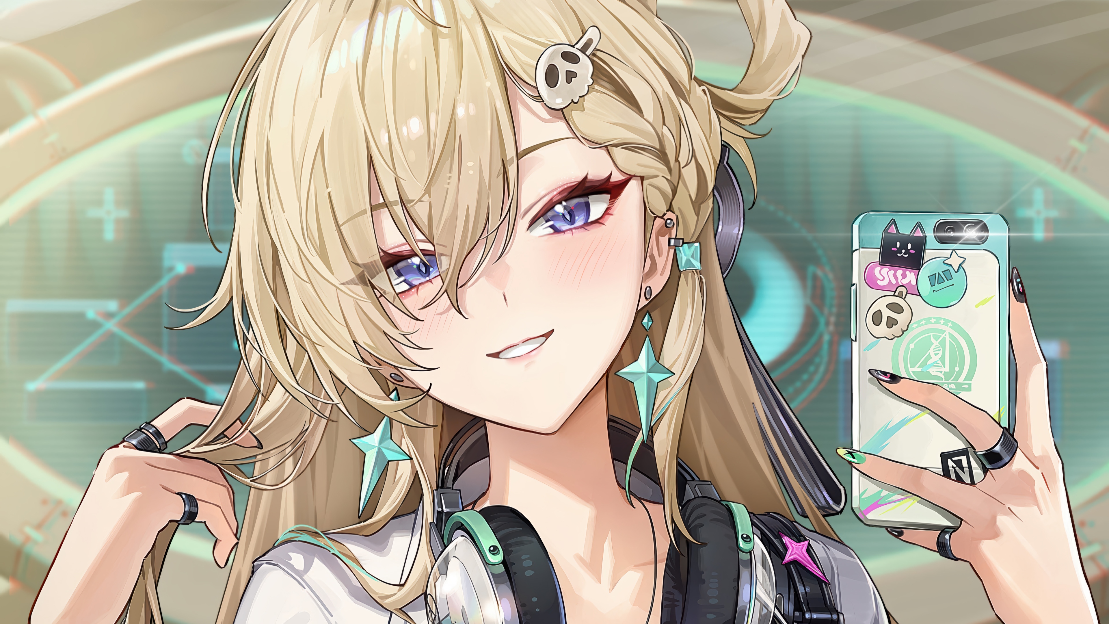 Lynae from Wuthering Waves holding a phone HD Wallpaper