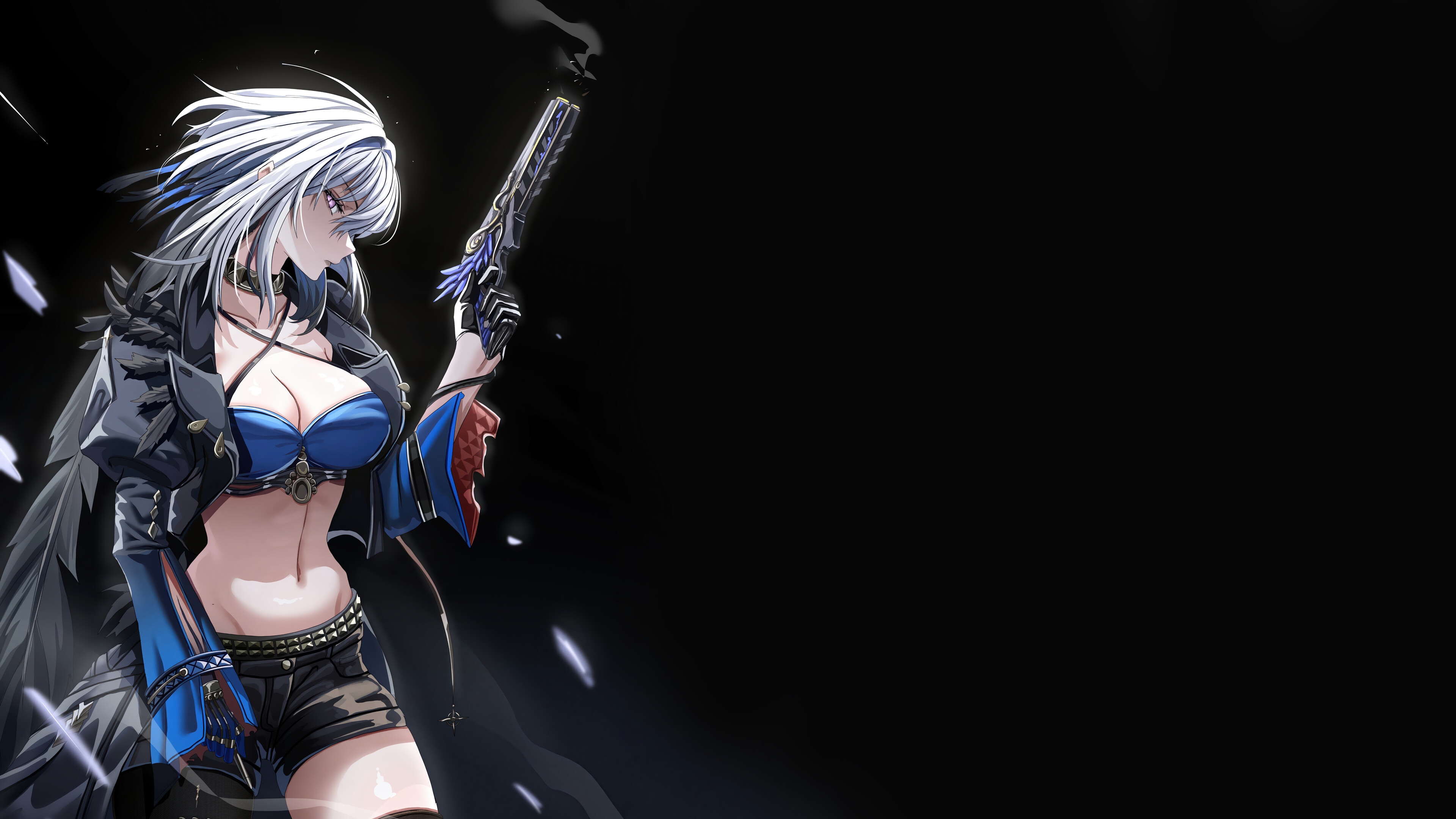Galbrena from Wuthering Waves holding a gun HD Wallpaper