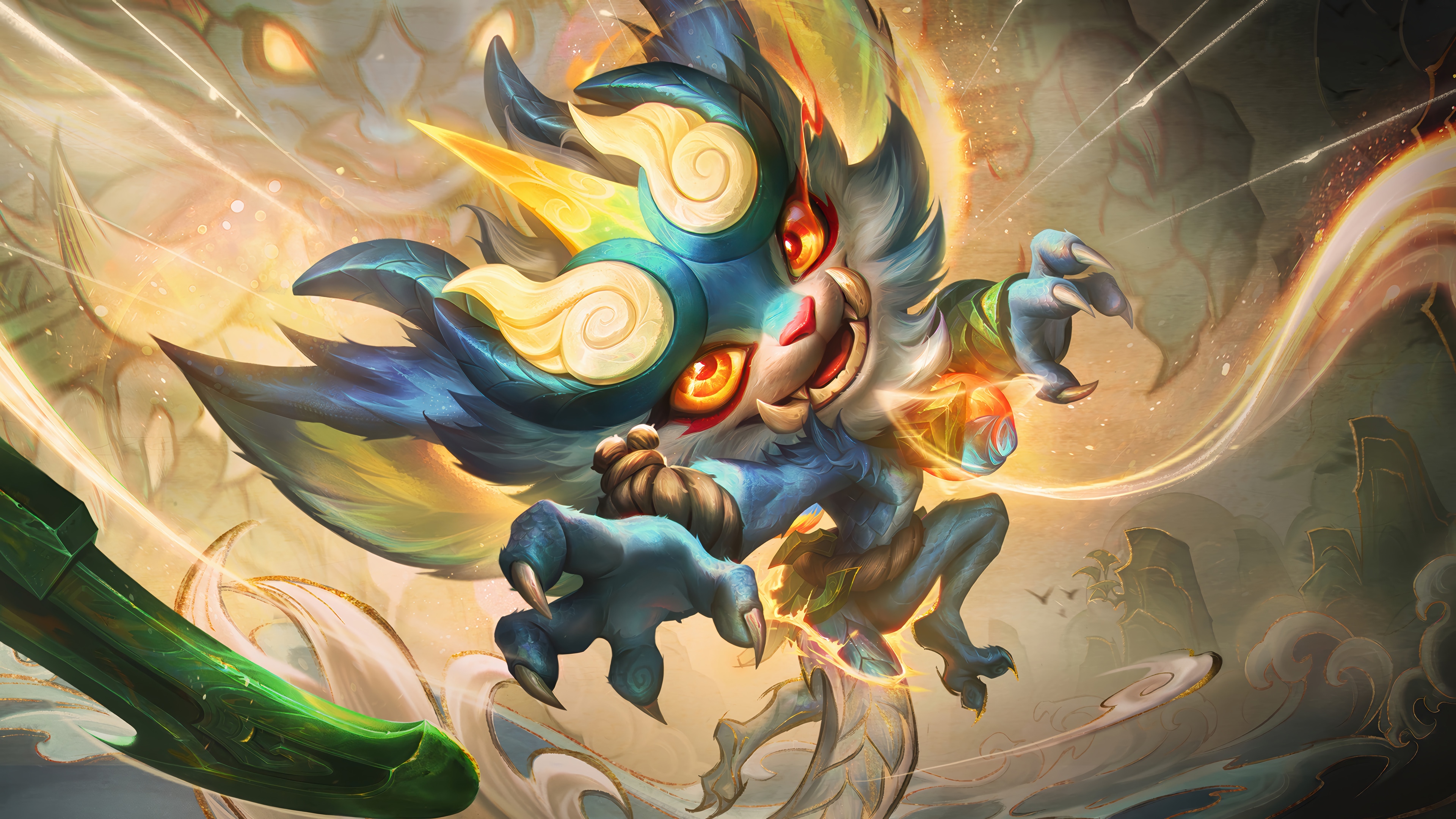 Shan Hai Scrolls Gnar in League of Legends 4K HD Wallpaper