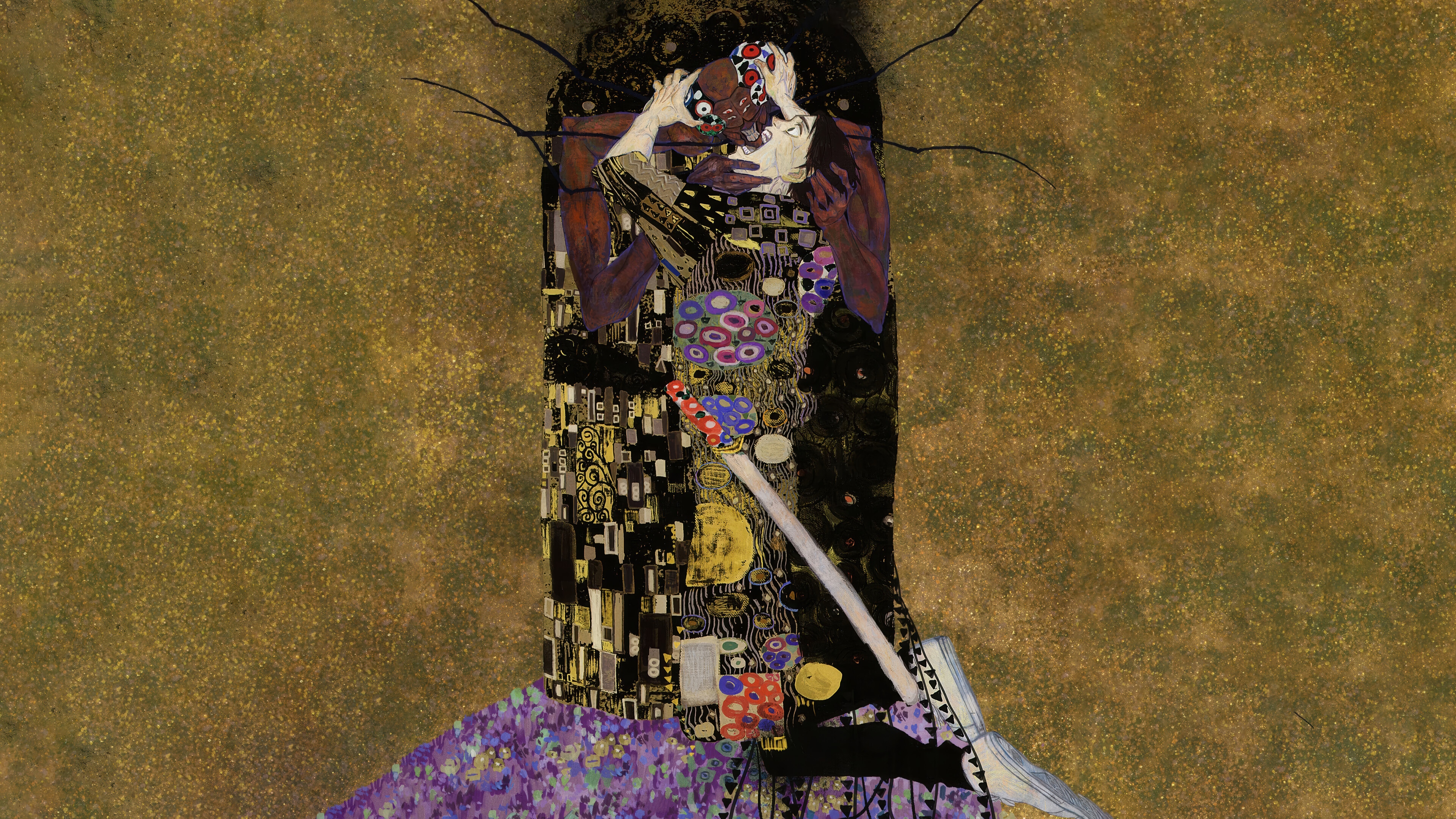 The Kiss by Gustav Klimt HD Wallpaper
