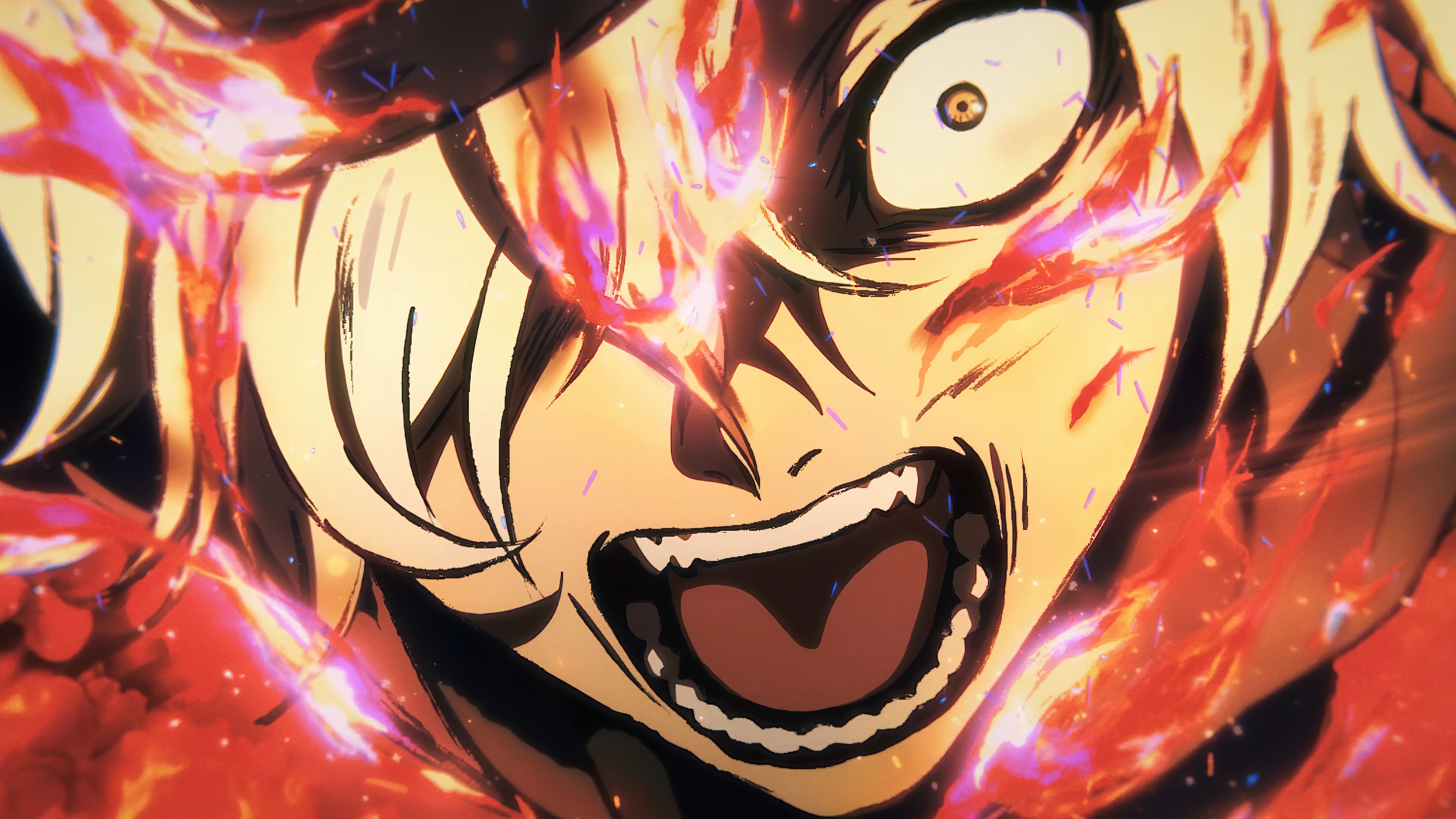 Gabimaru engulfed in flames HD Wallpaper