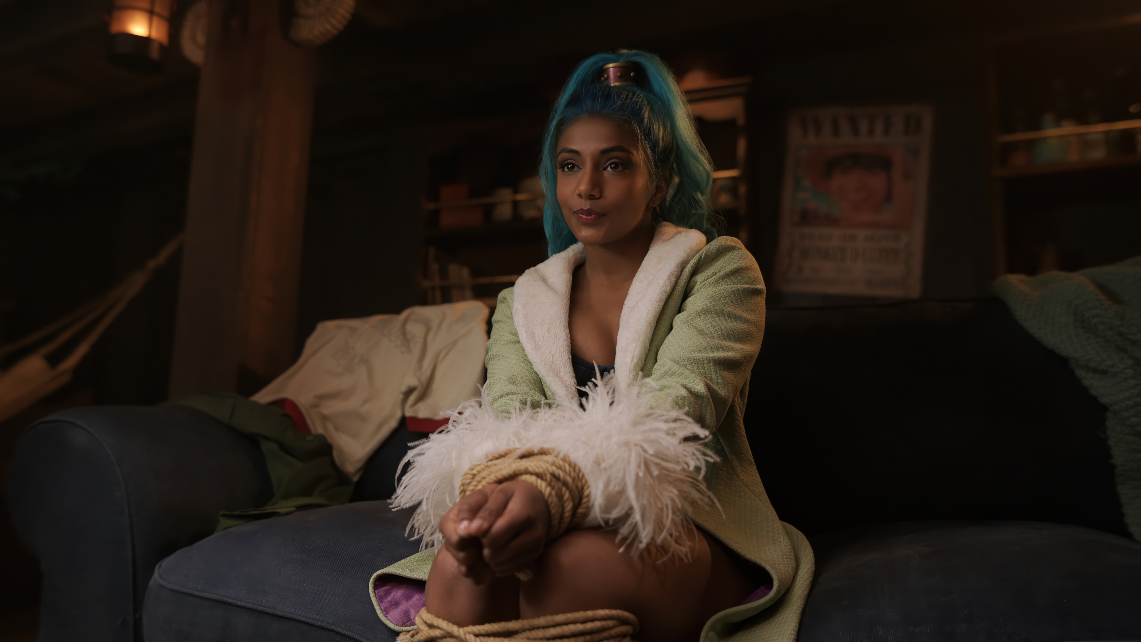 Nefertari Vivi tied up in a room HD Wallpaper