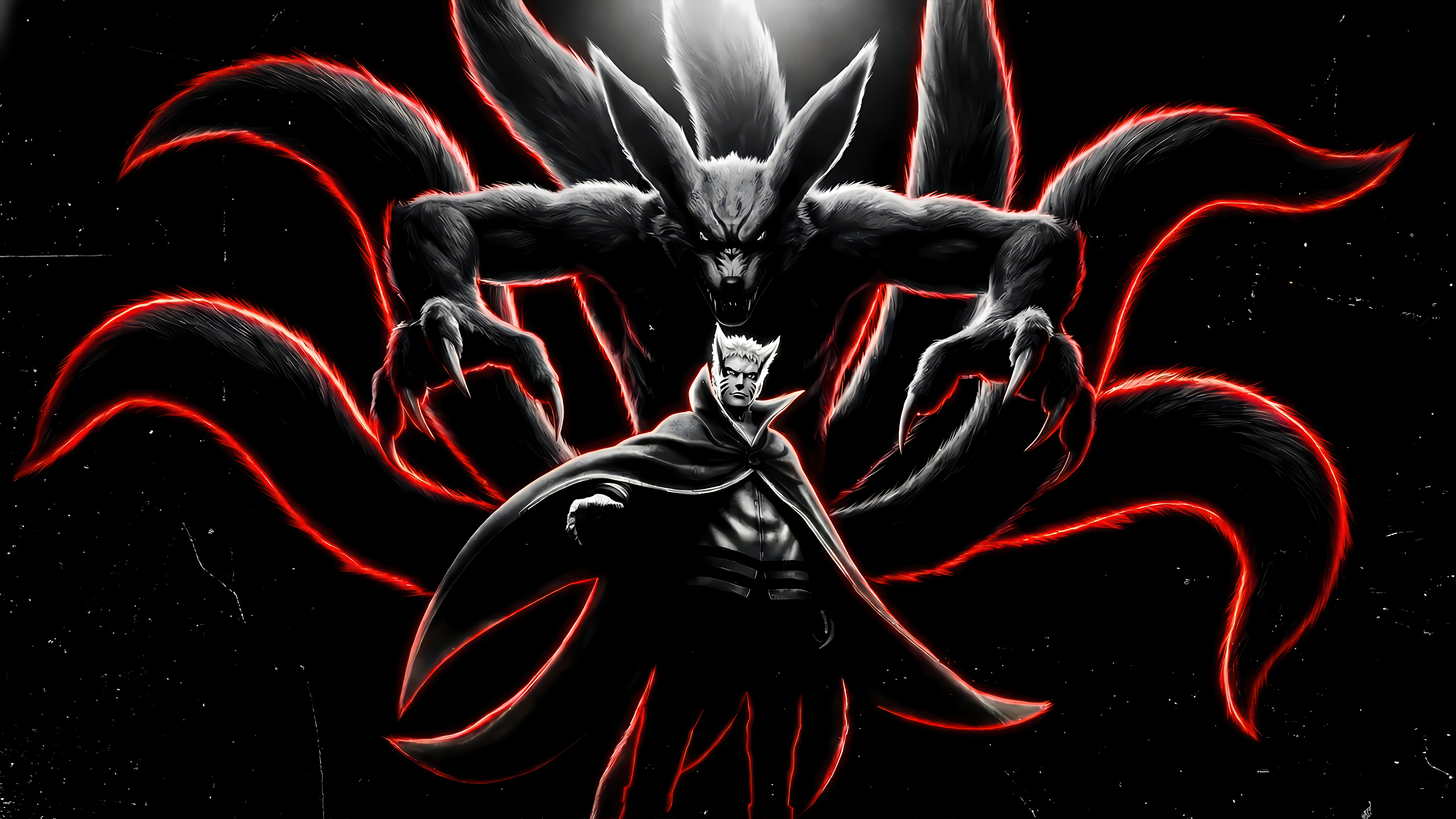 Naruto Uzumaki and Kurama 4K HD Wallpaper