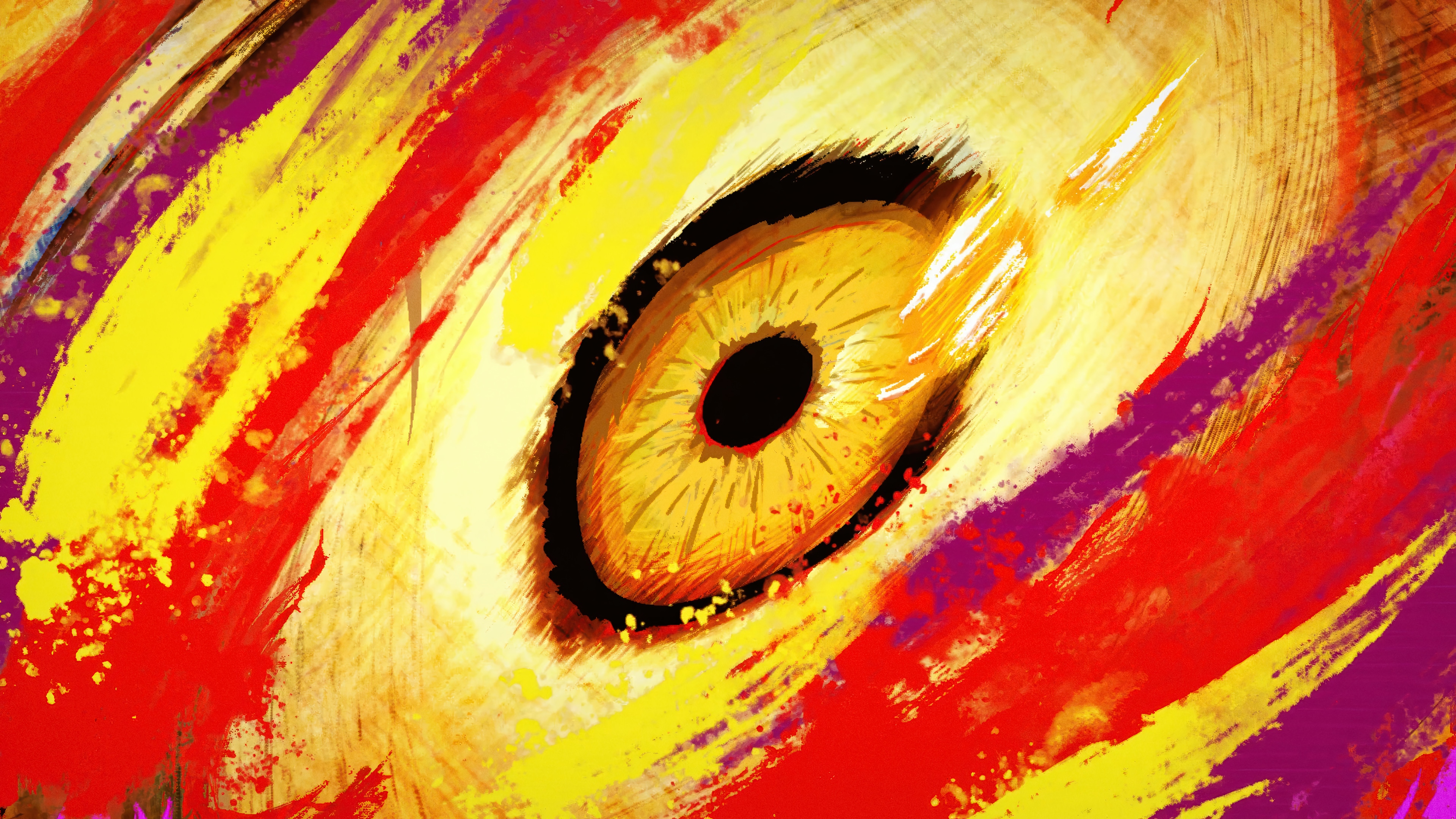 Anime 4K Abstract Eye HD Wallpaper