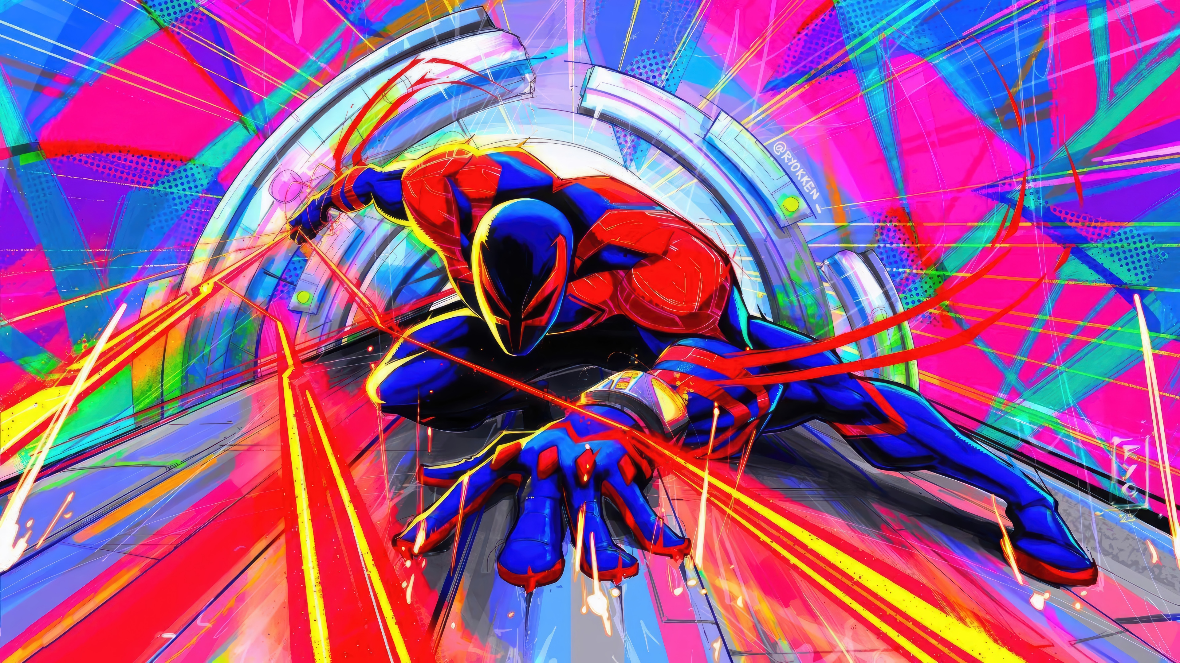 Spider-Man 2099 in Spider-Man: Across the Spider-Verse 4K HD Wallpaper