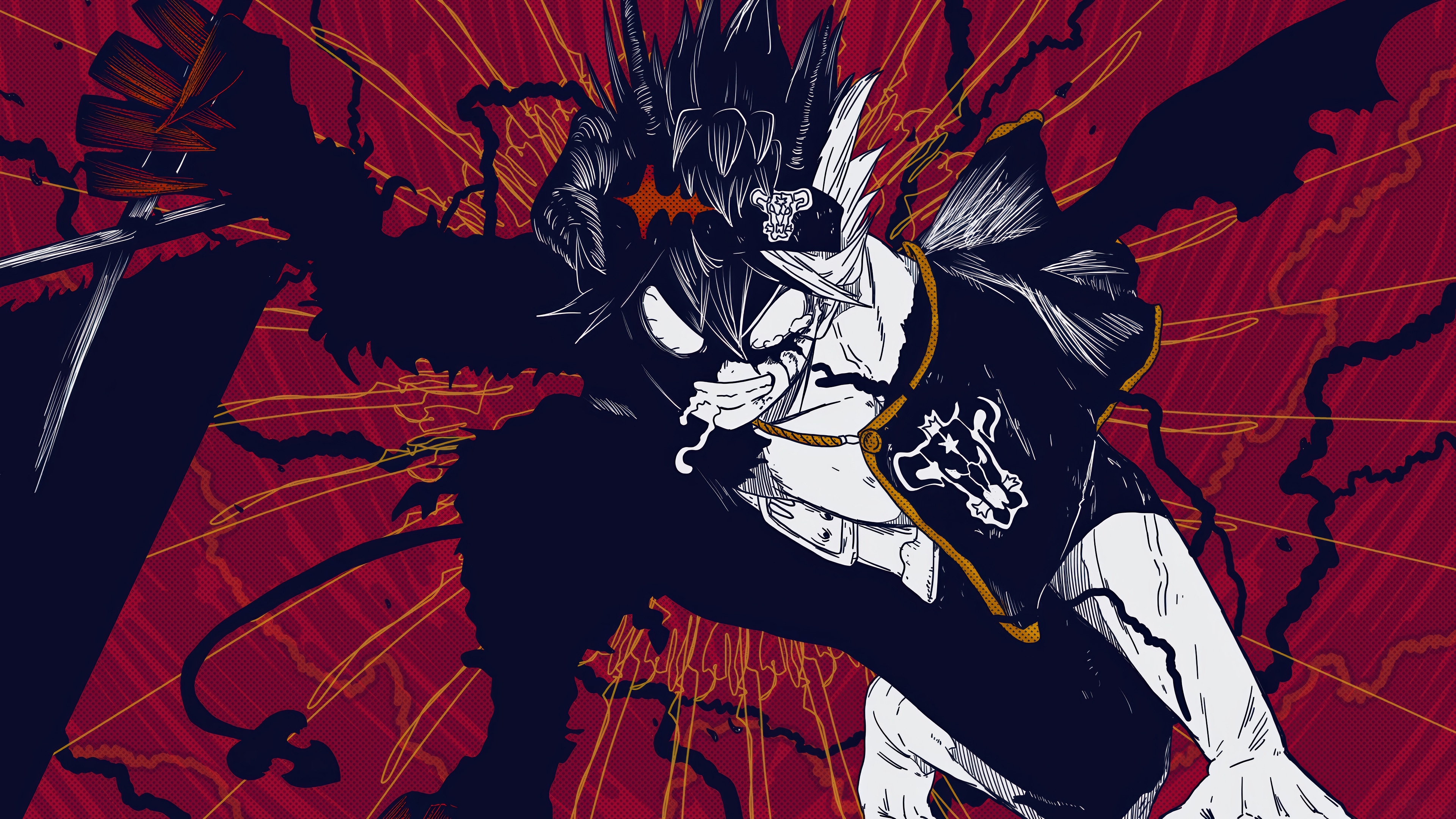Asta in Demon Form from Black Clover 4K HD Wallpaper