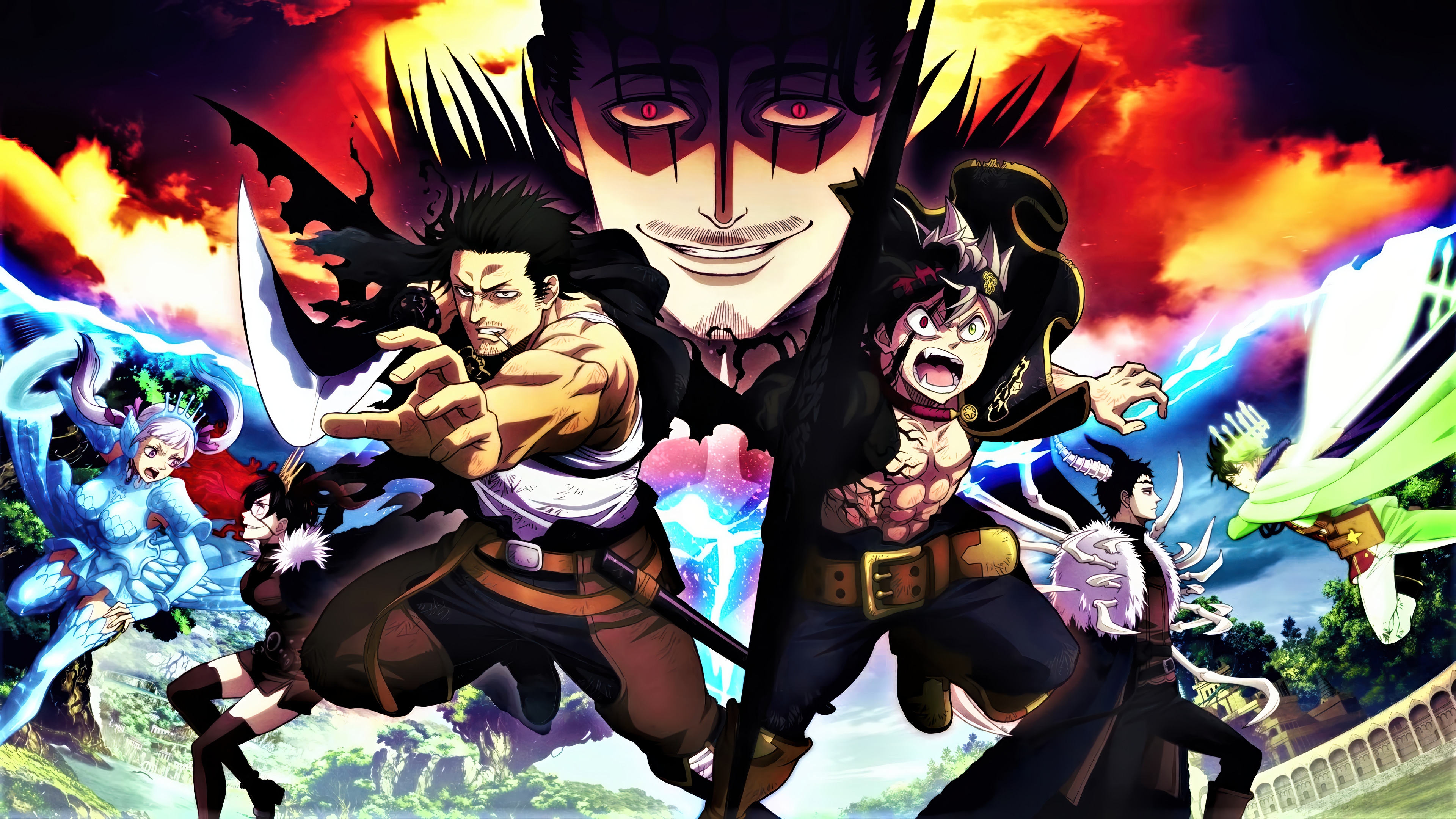 Black Clover: Asta, Yami, Dante, Yuno, Noelle, Zenon, Vanica 4K HD Wallpaper