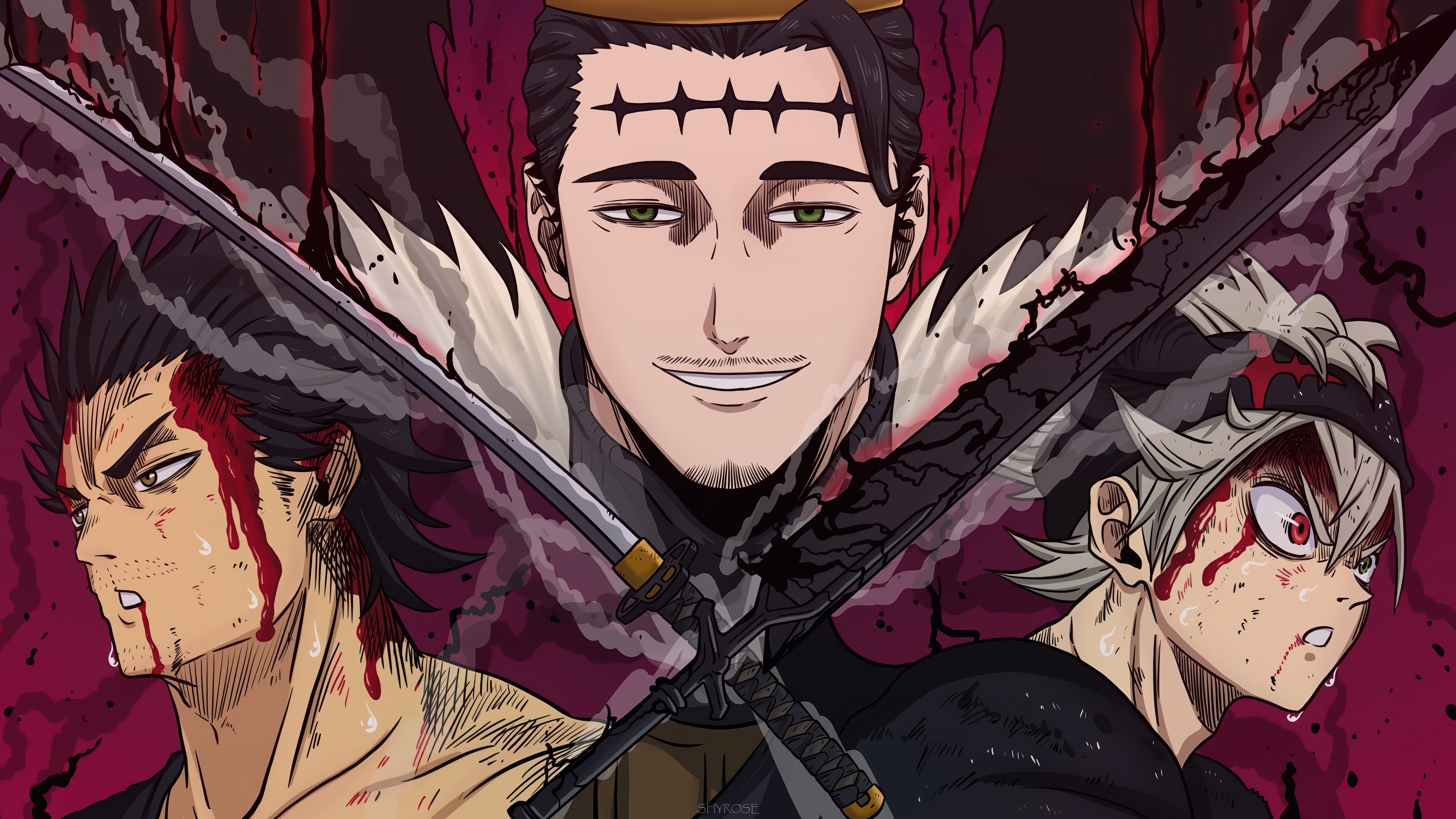 Black Clover: Asta, Yami, and Dante Zogratis HD Wallpaper