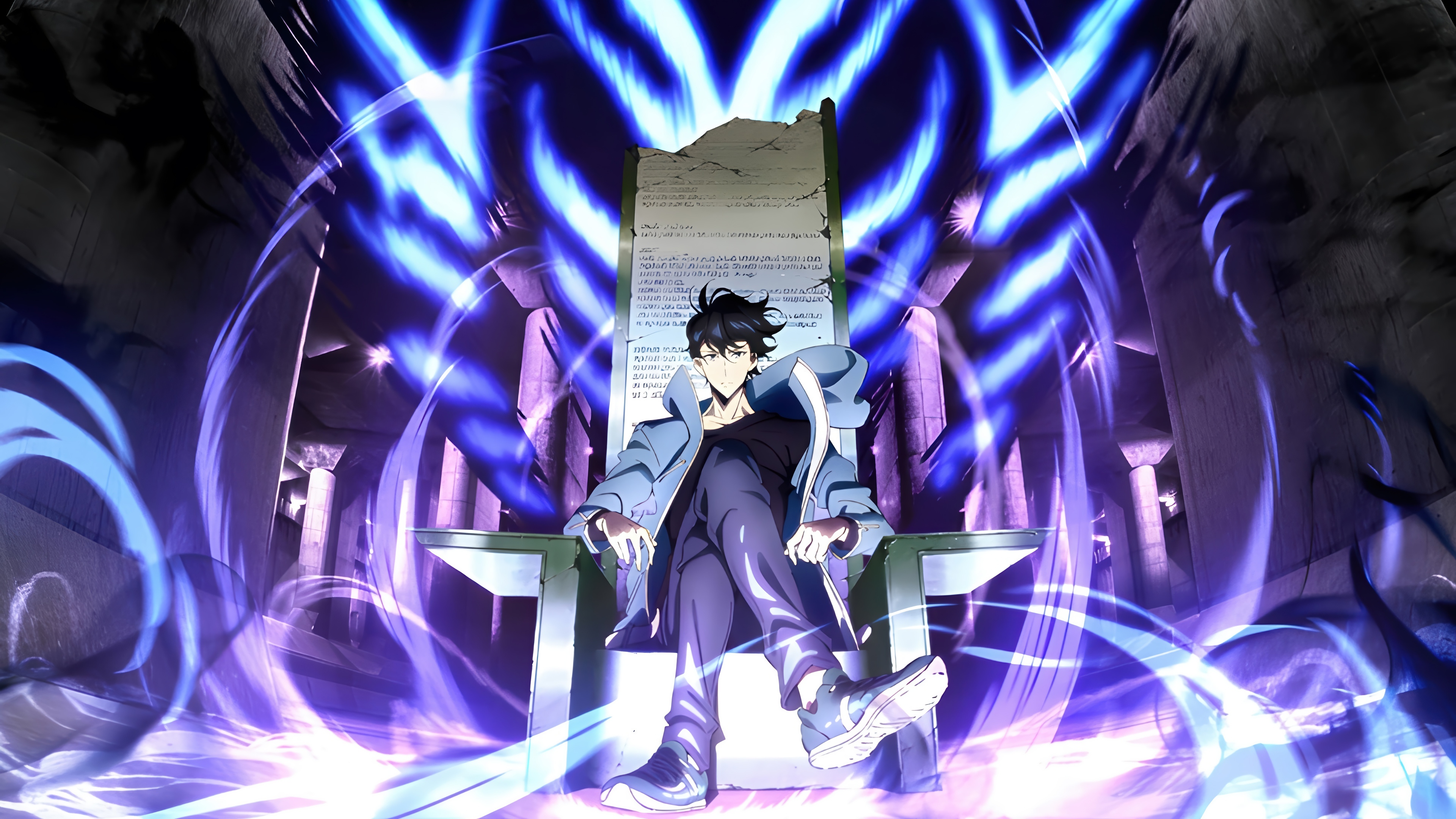 Sung Jin-woo on a Throne in 4K HD Wallpaper