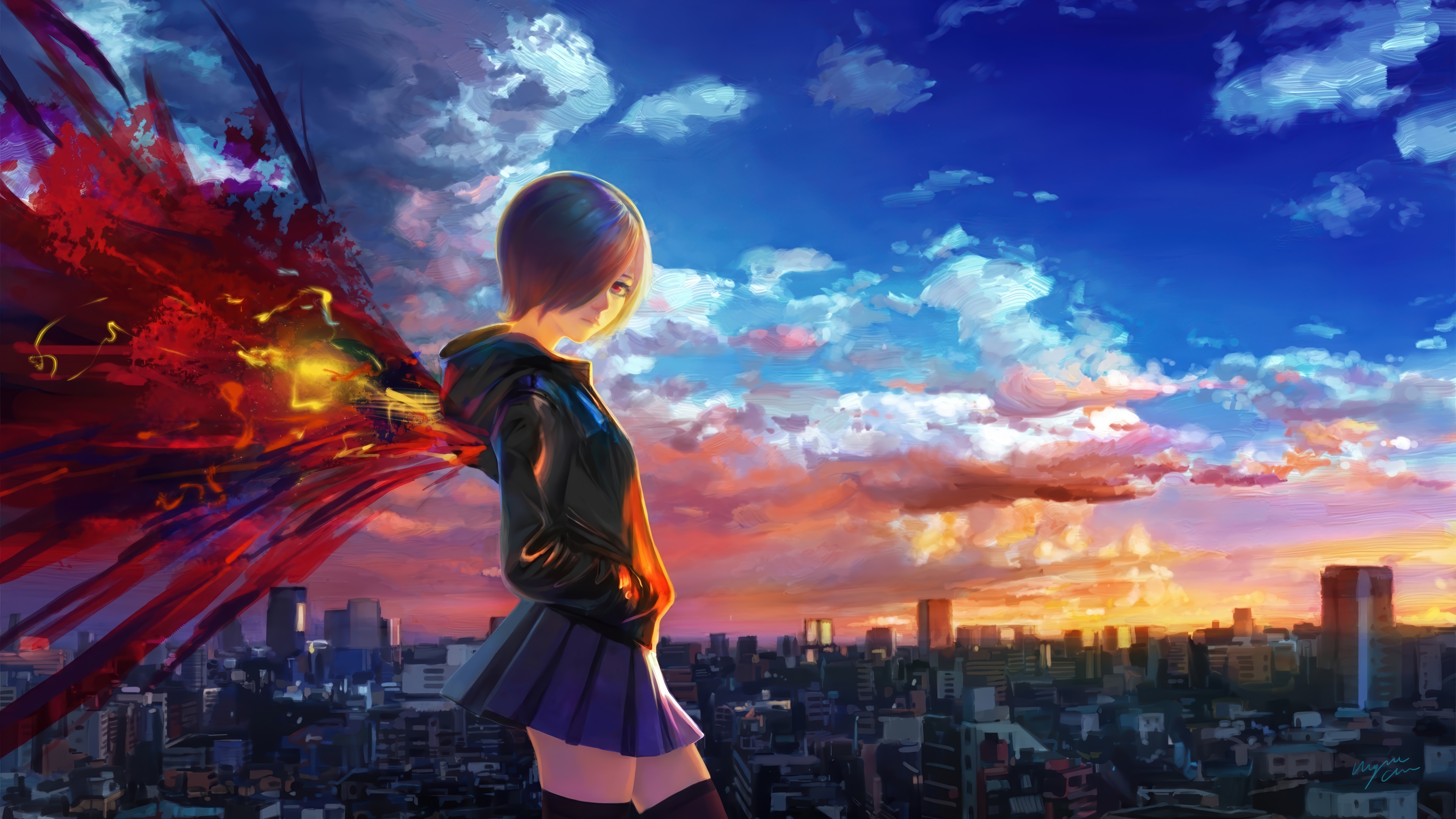 Touka Kirishima from Tokyo Ghoul 4K HD Wallpaper