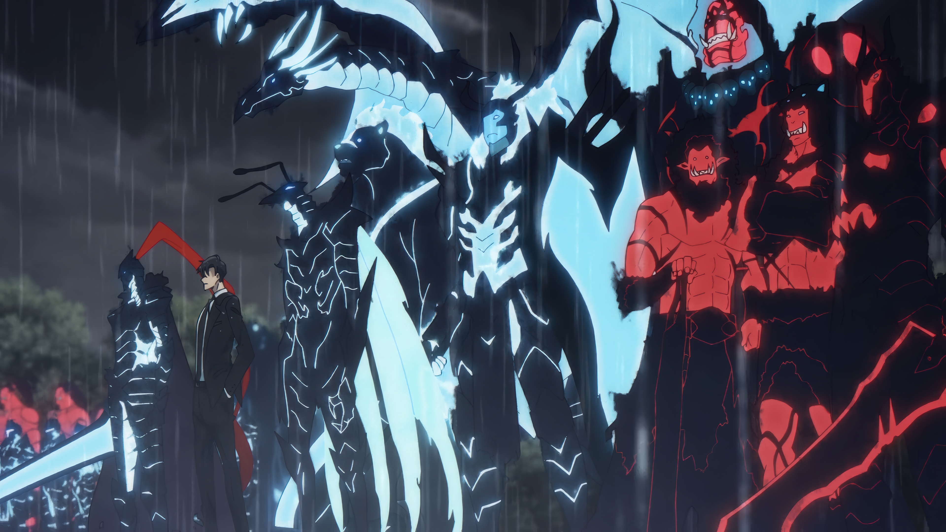Sung Jin-woo and his Shadow Army in Solo Leveling 4K HD Wallpaper