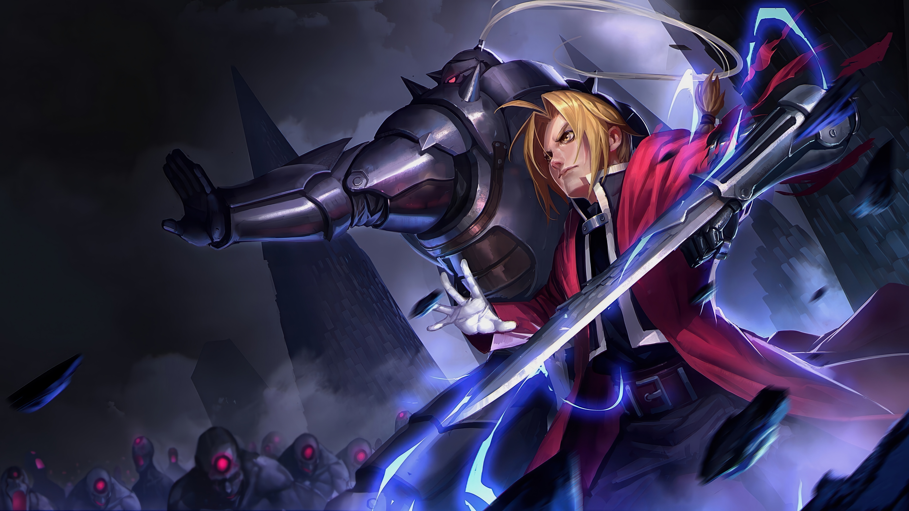 Edward and Alphonse Elric in Fullmetal Alchemist 4K HD Wallpaper