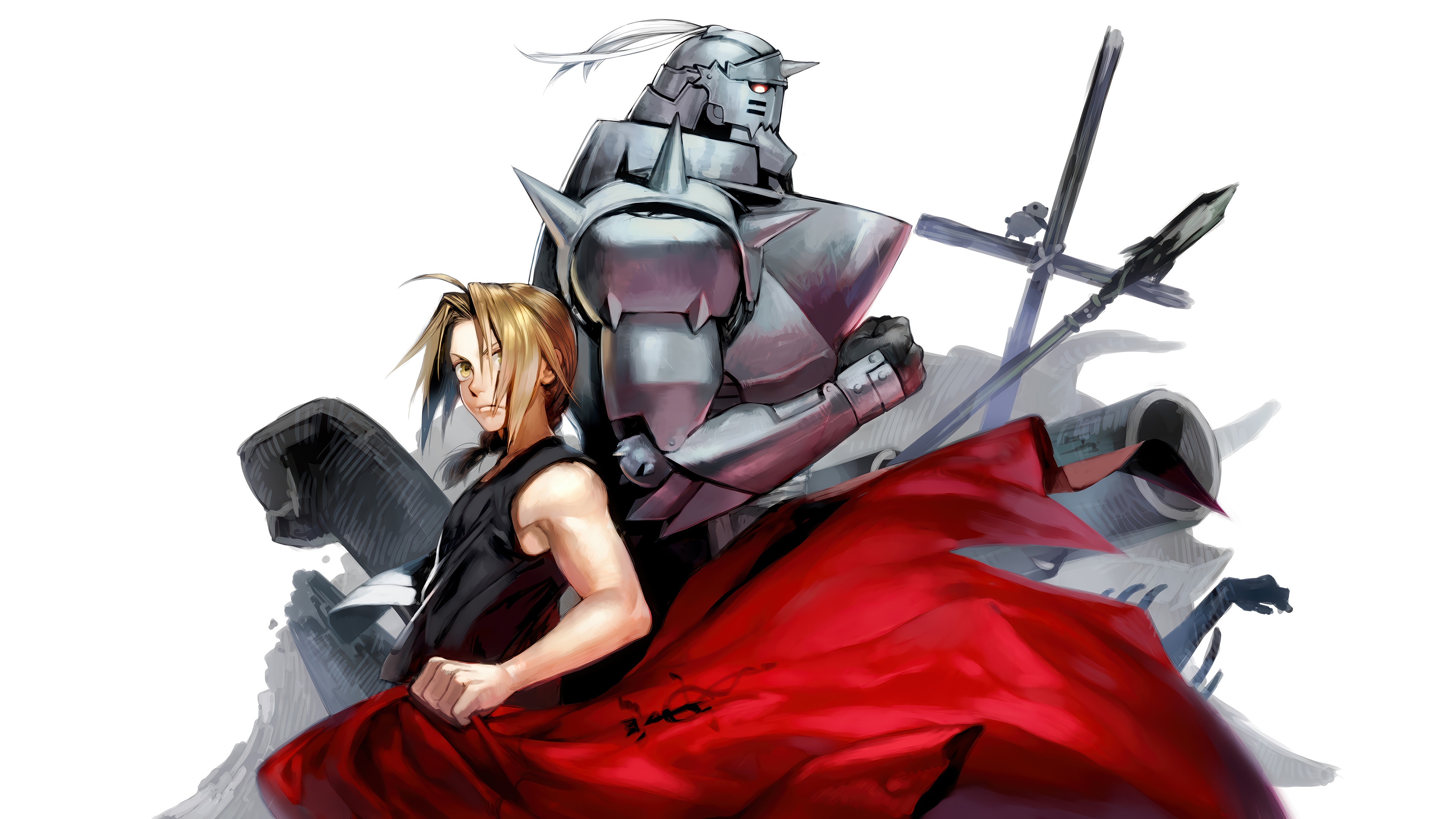 Edward and Alphonse Elric from Fullmetal Alchemist 4K HD Wallpaper