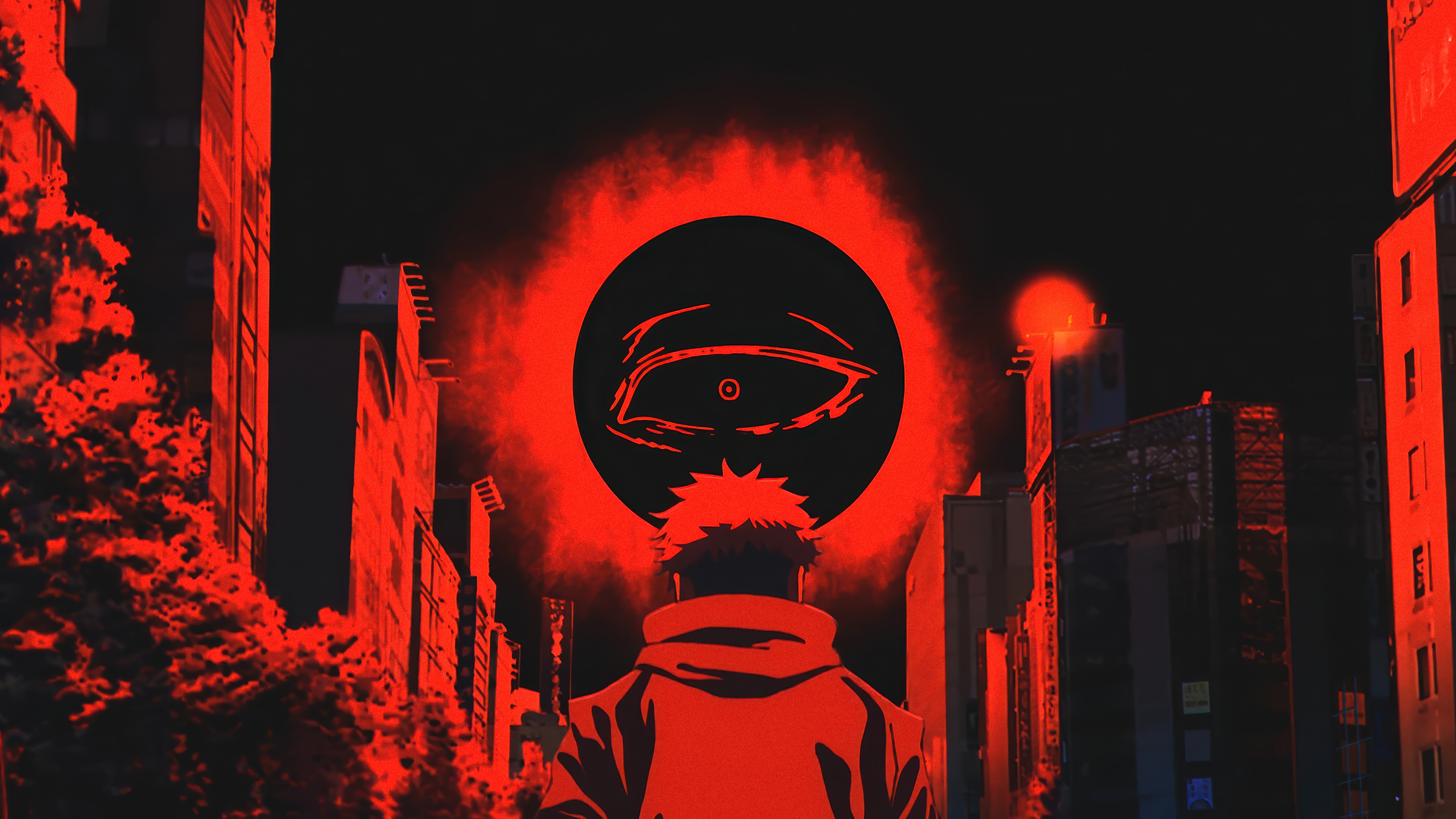 Yuji Itadori and Sukuna's Eye in Jujutsu Kaisen 4K HD Wallpaper