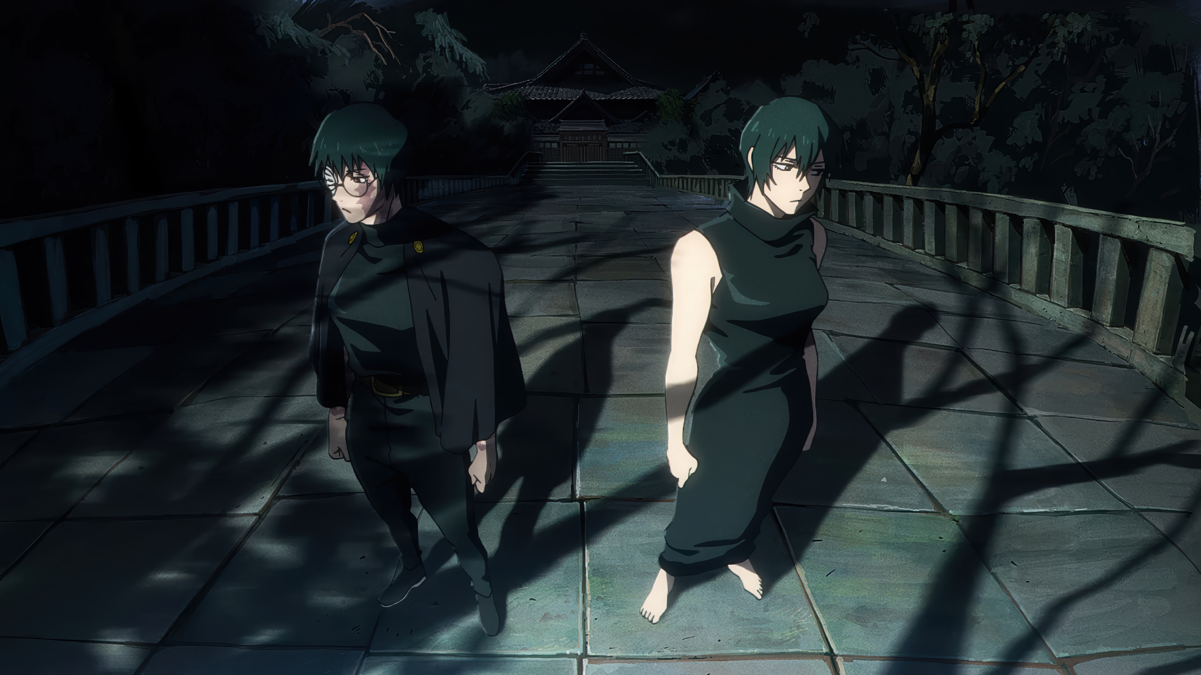 Maki and Mai Zenin in Jujutsu Kaisen 4K HD Wallpaper