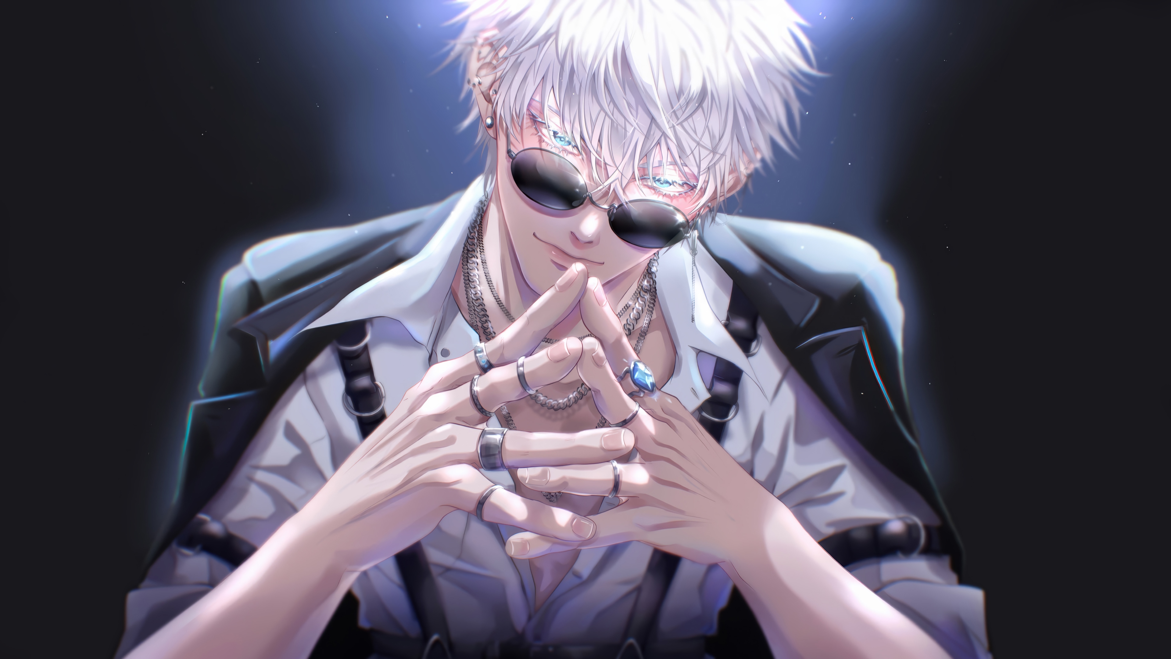 Satoru Gojo wearing sunglasses, Jujutsu Kaisen 4K HD Wallpaper