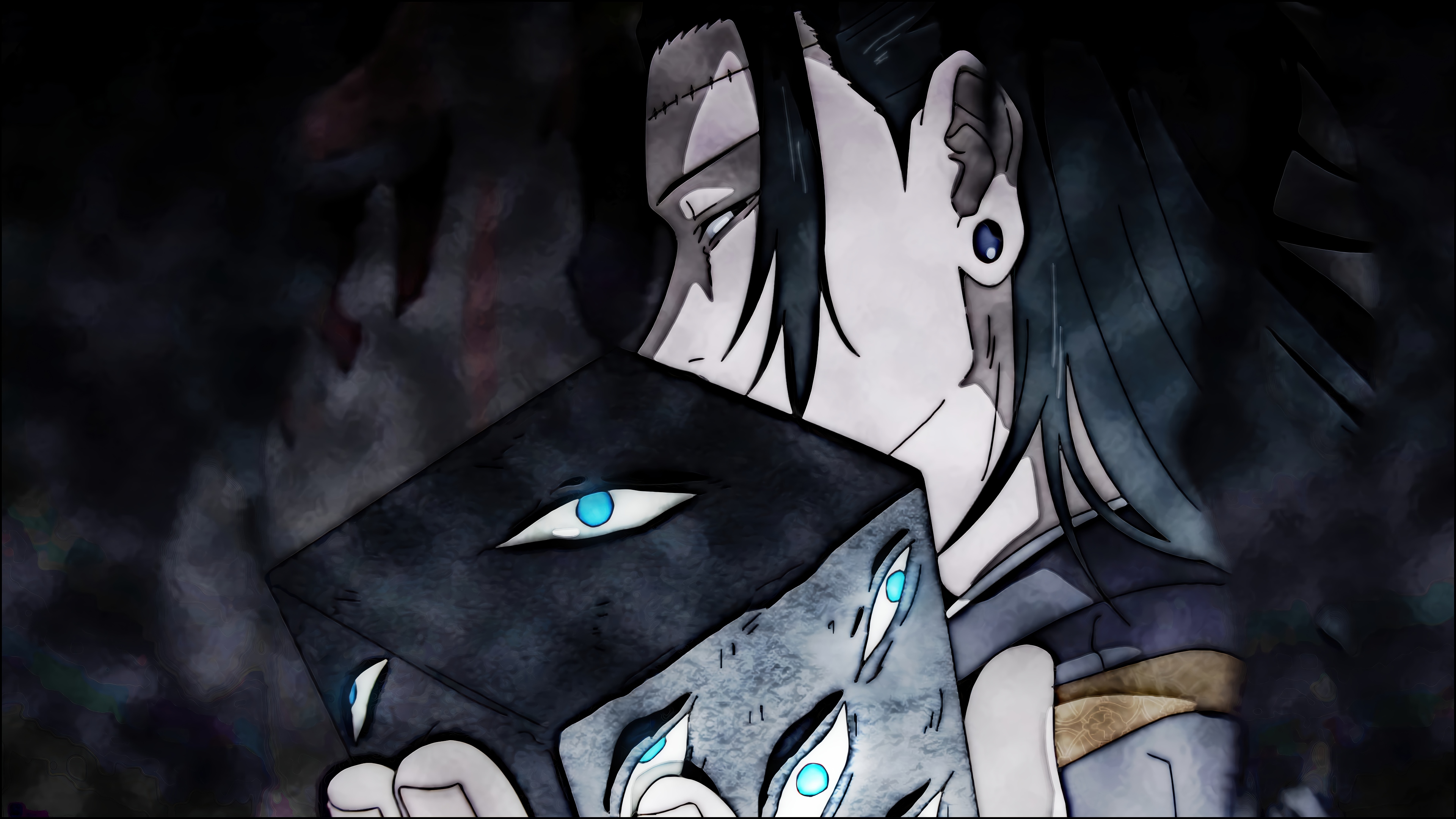 Kenjaku holding a cursed object in Jujutsu Kaisen 4K HD Wallpaper