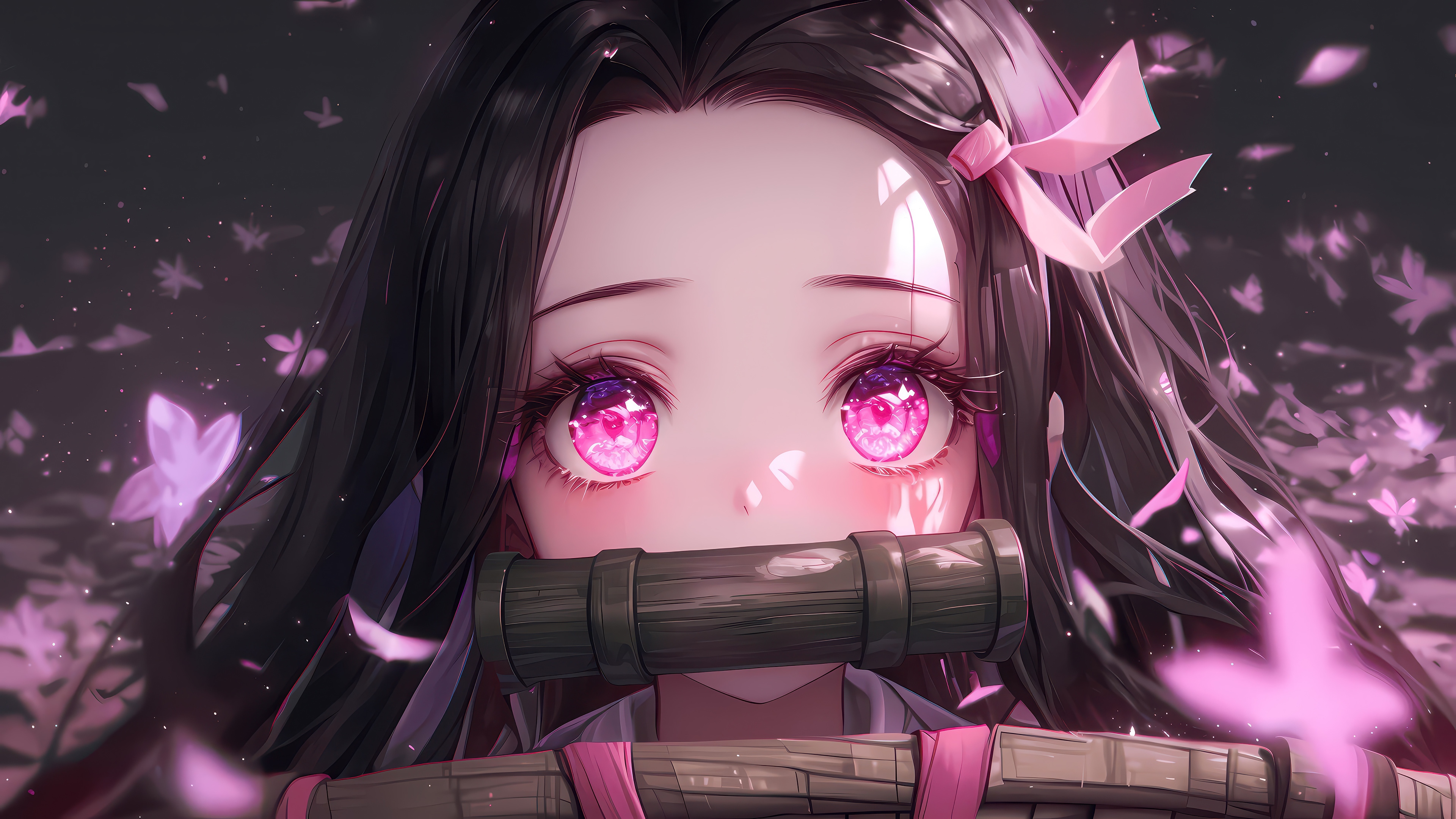 Nezuko Kamado in Demon Slayer 4K HD Wallpaper