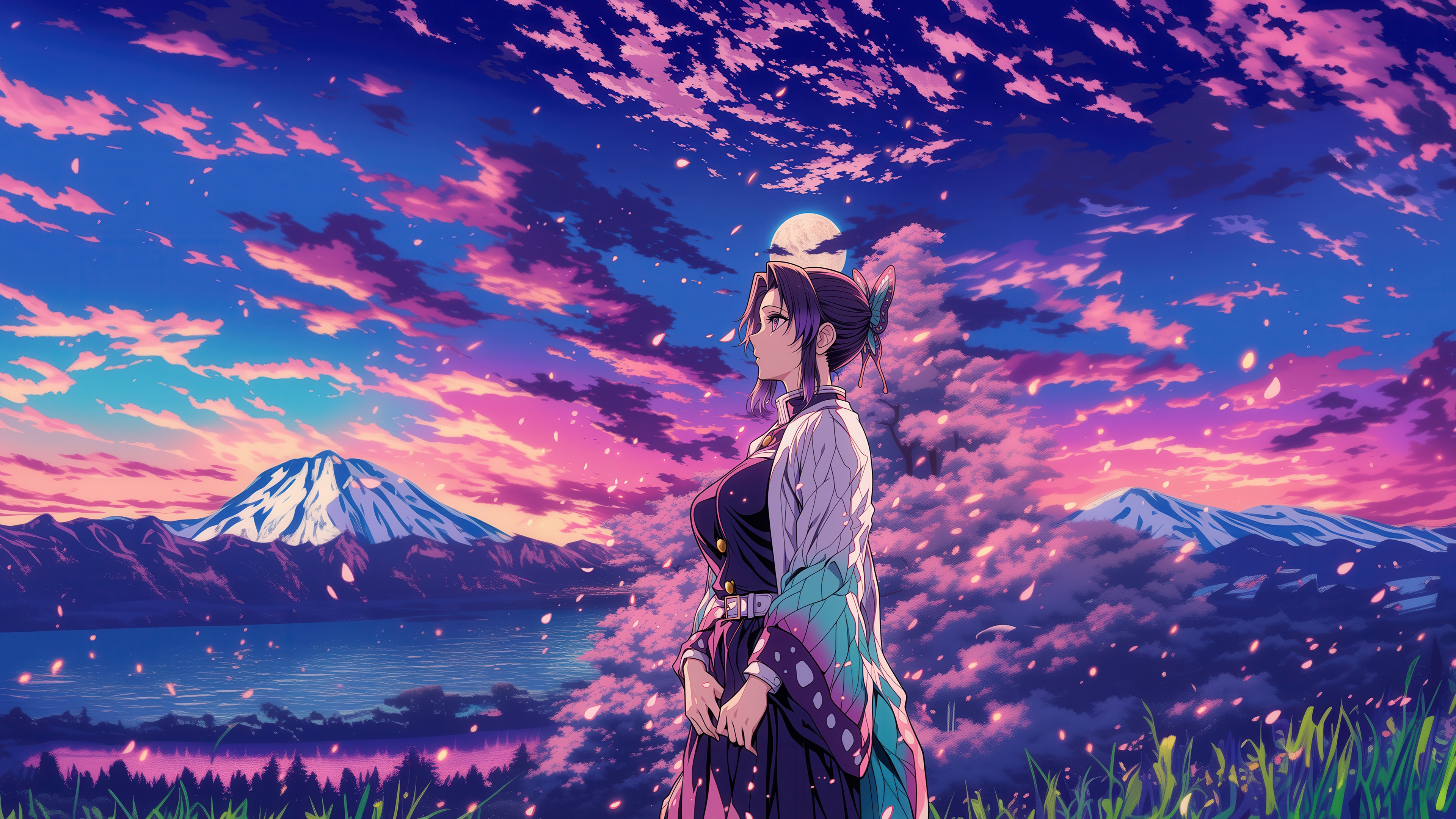Shinobu Kocho from Demon Slayer 4K HD Wallpaper
