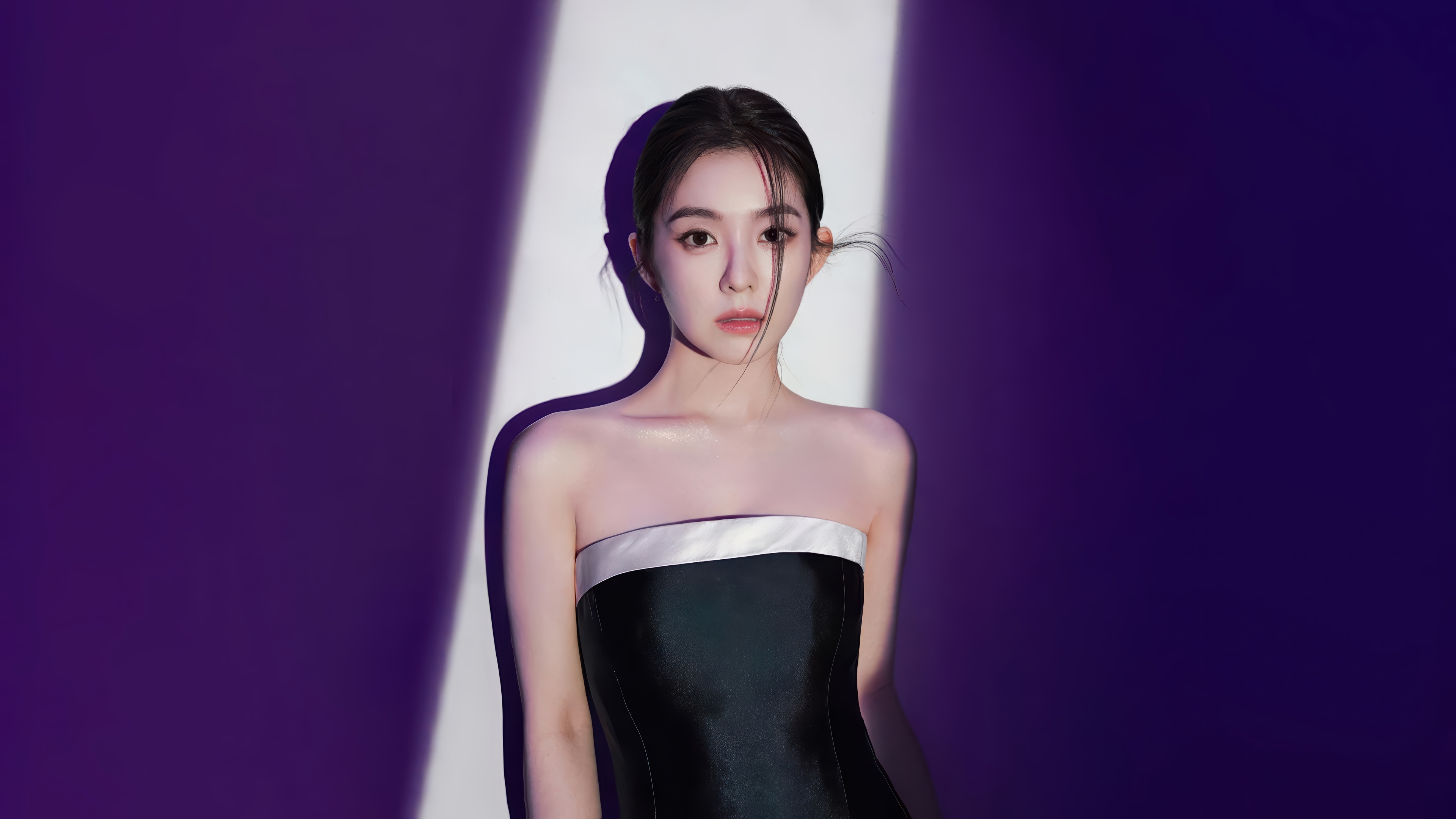 Irene from Red Velvet in a strapless dress HD Wallpaper