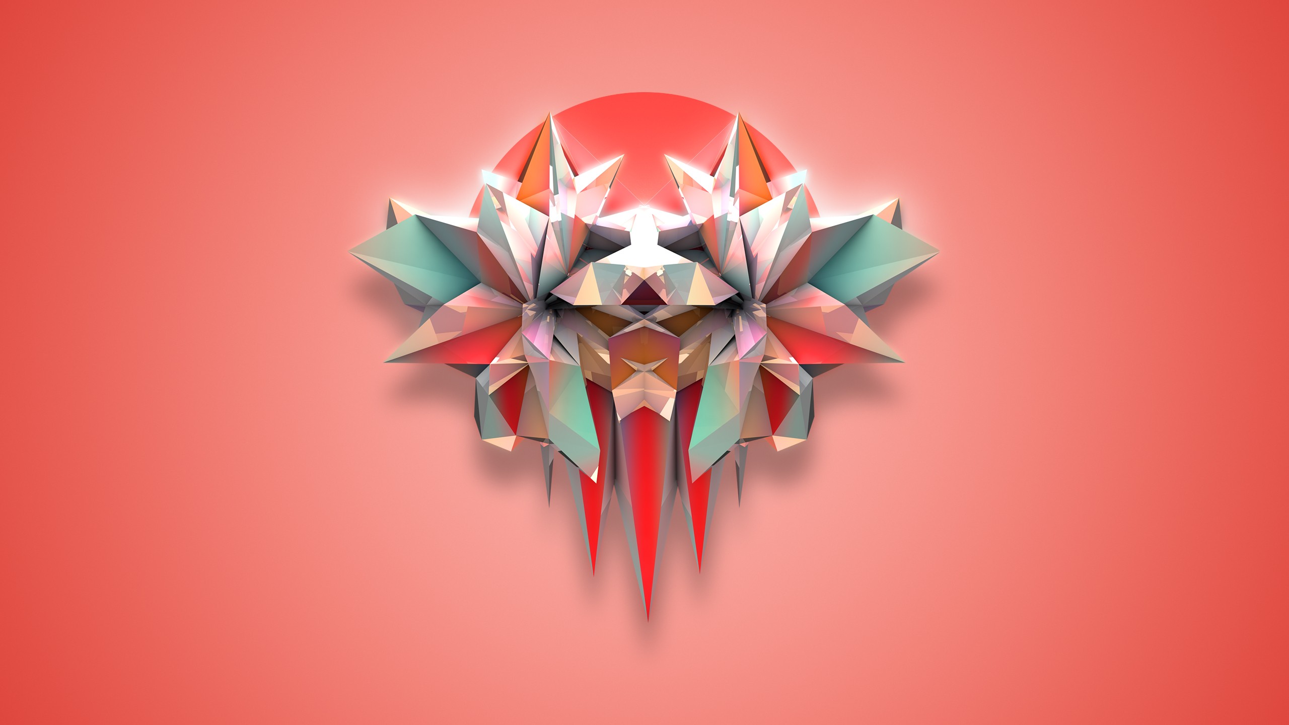 Abstract geometric artwork with facets HD Wallpaper