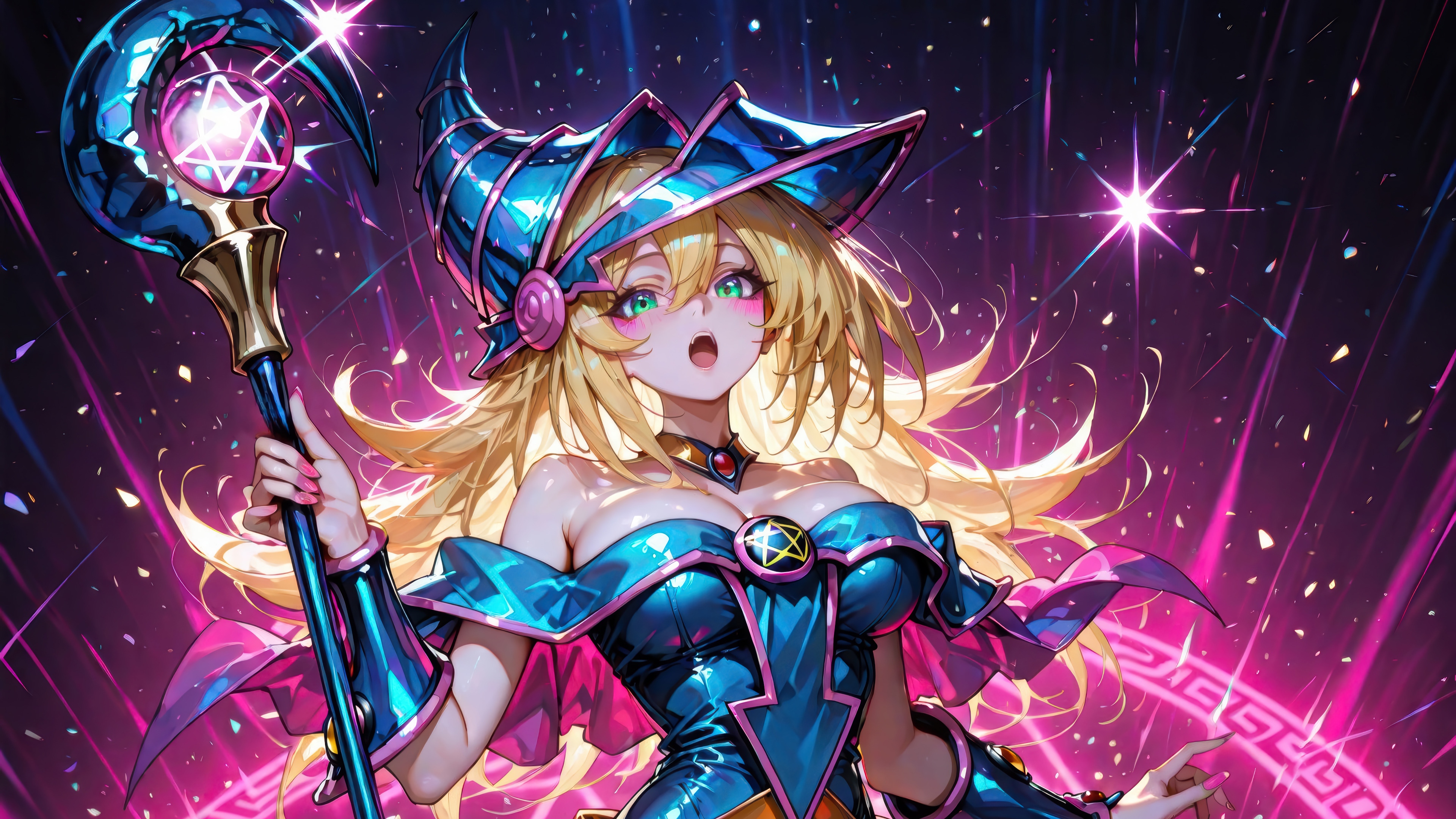 Dark Magician Girl from Yu-Gi-Oh! 4K HD Wallpaper