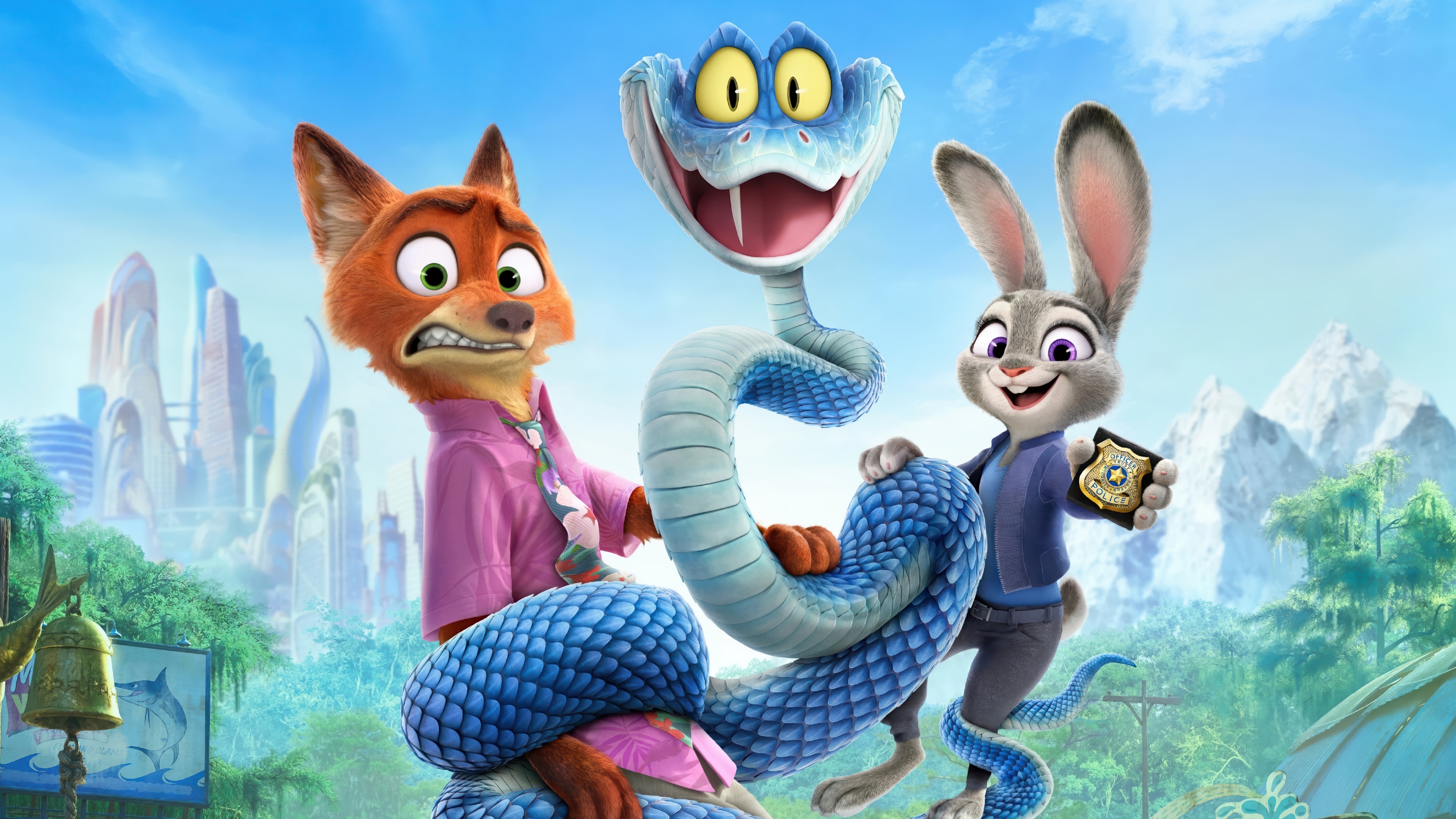 Zootopia 2 Nick Wilde Judy Hopps 4K HD Wallpaper