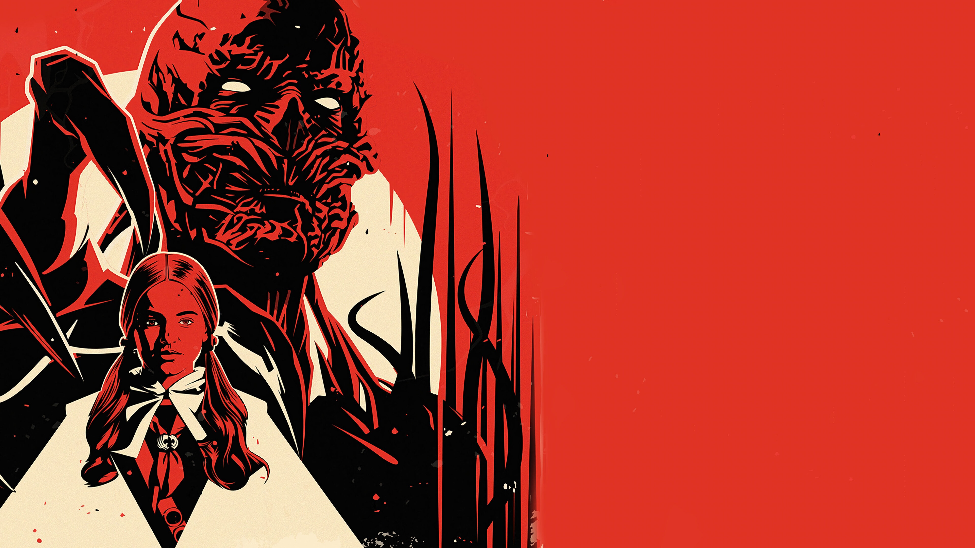Stranger Things Vecna and Girl 4K HD Wallpaper