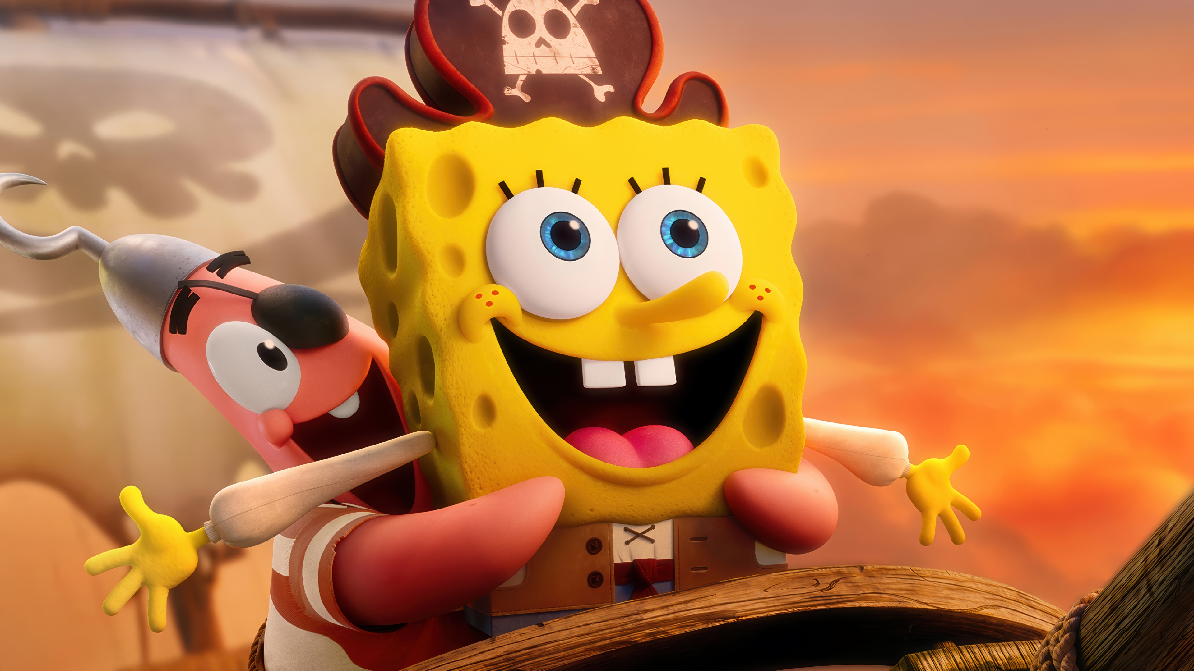 SpongeBob SquarePants and Patrick Star as Pirates in 4K HD Wallpaper