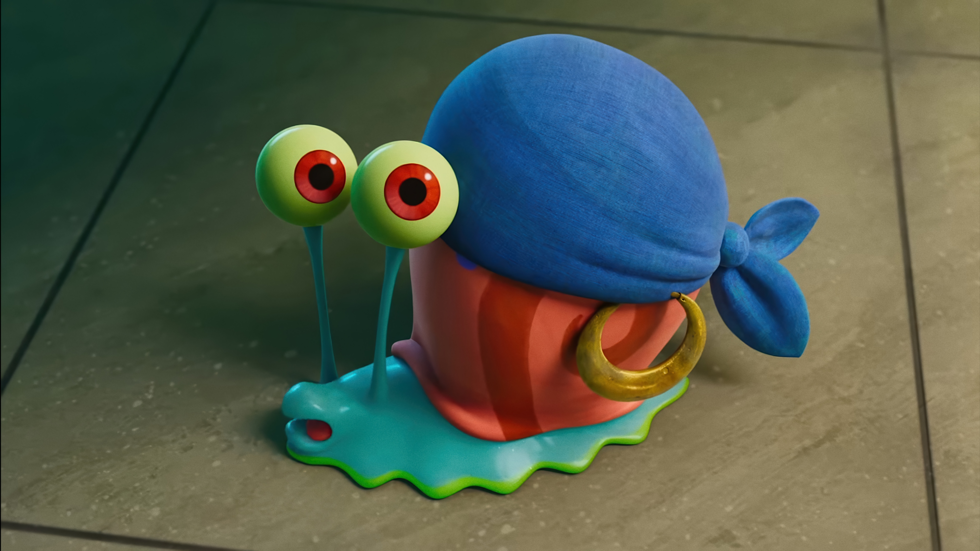 Gary the Snail in The SpongeBob Movie: Search for SquarePants 4K HD Wallpaper