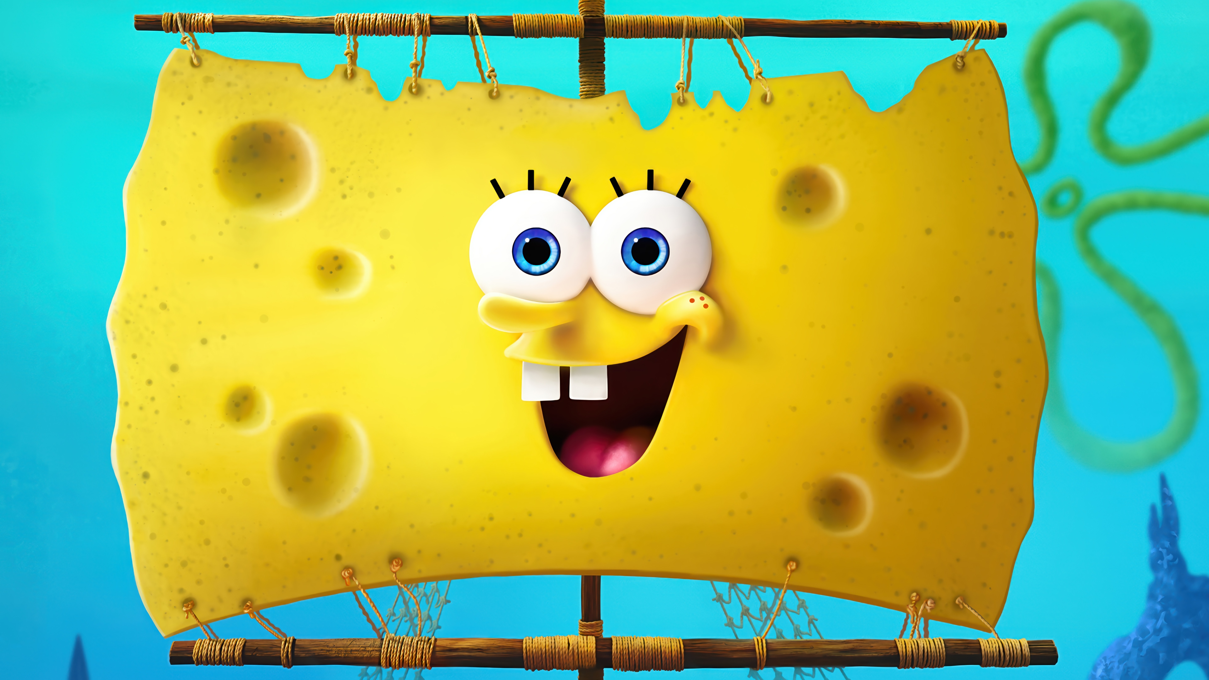 SpongeBob SquarePants Pirate Ship Sail 4K HD Wallpaper