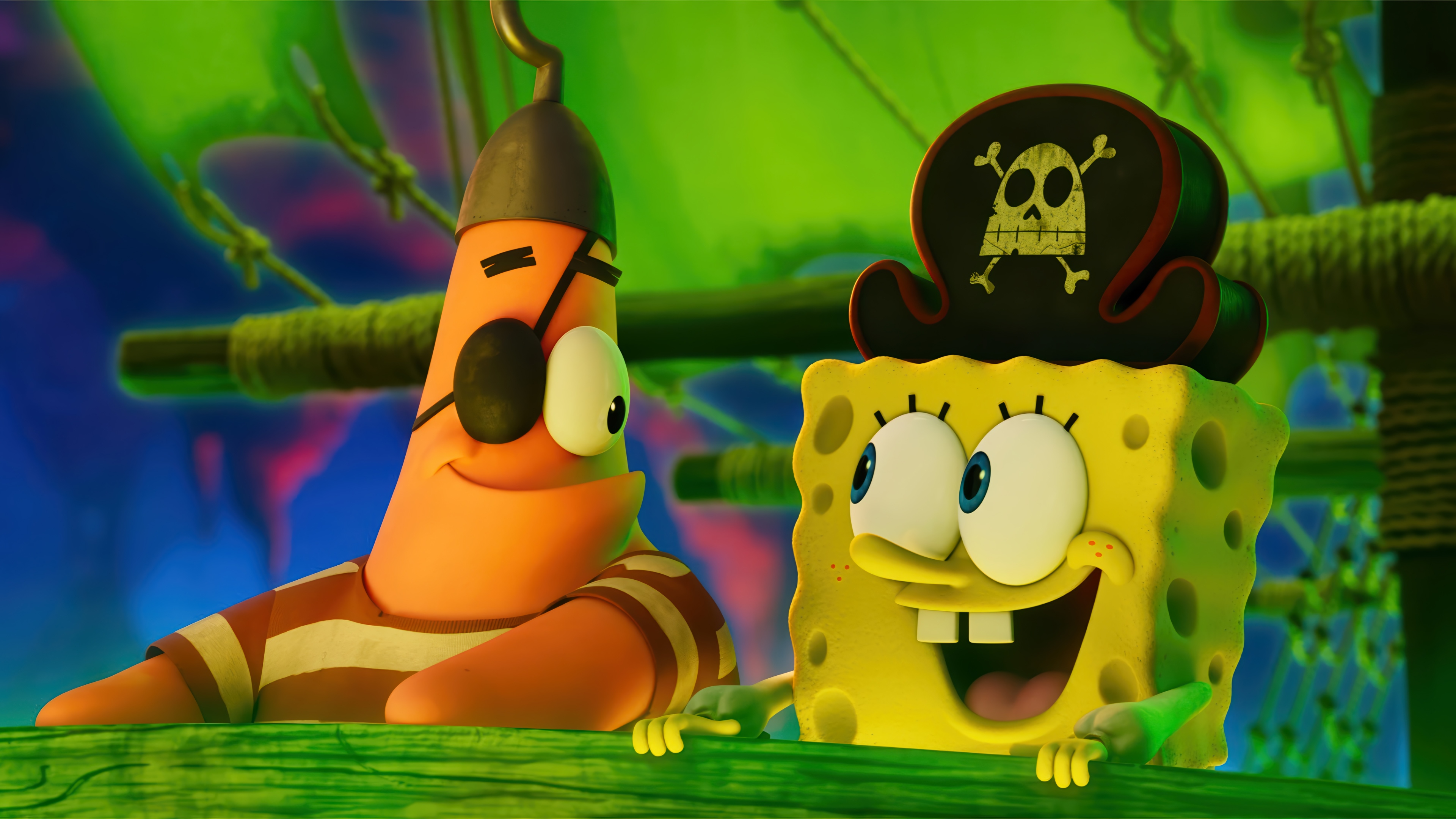 SpongeBob SquarePants and Patrick Star as Pirates HD Wallpaper