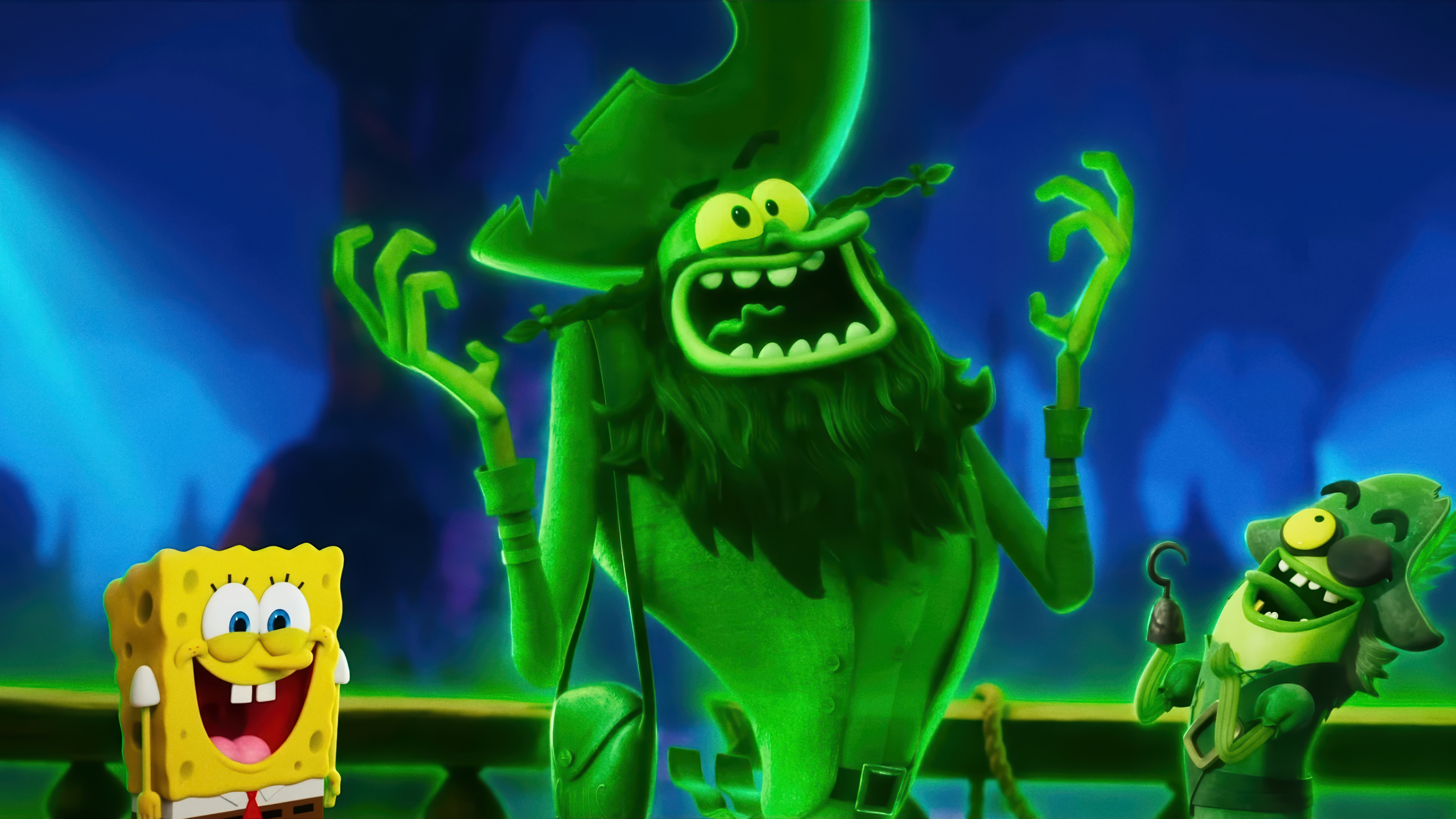 SpongeBob SquarePants and the Flying Dutchman 4K HD Wallpaper