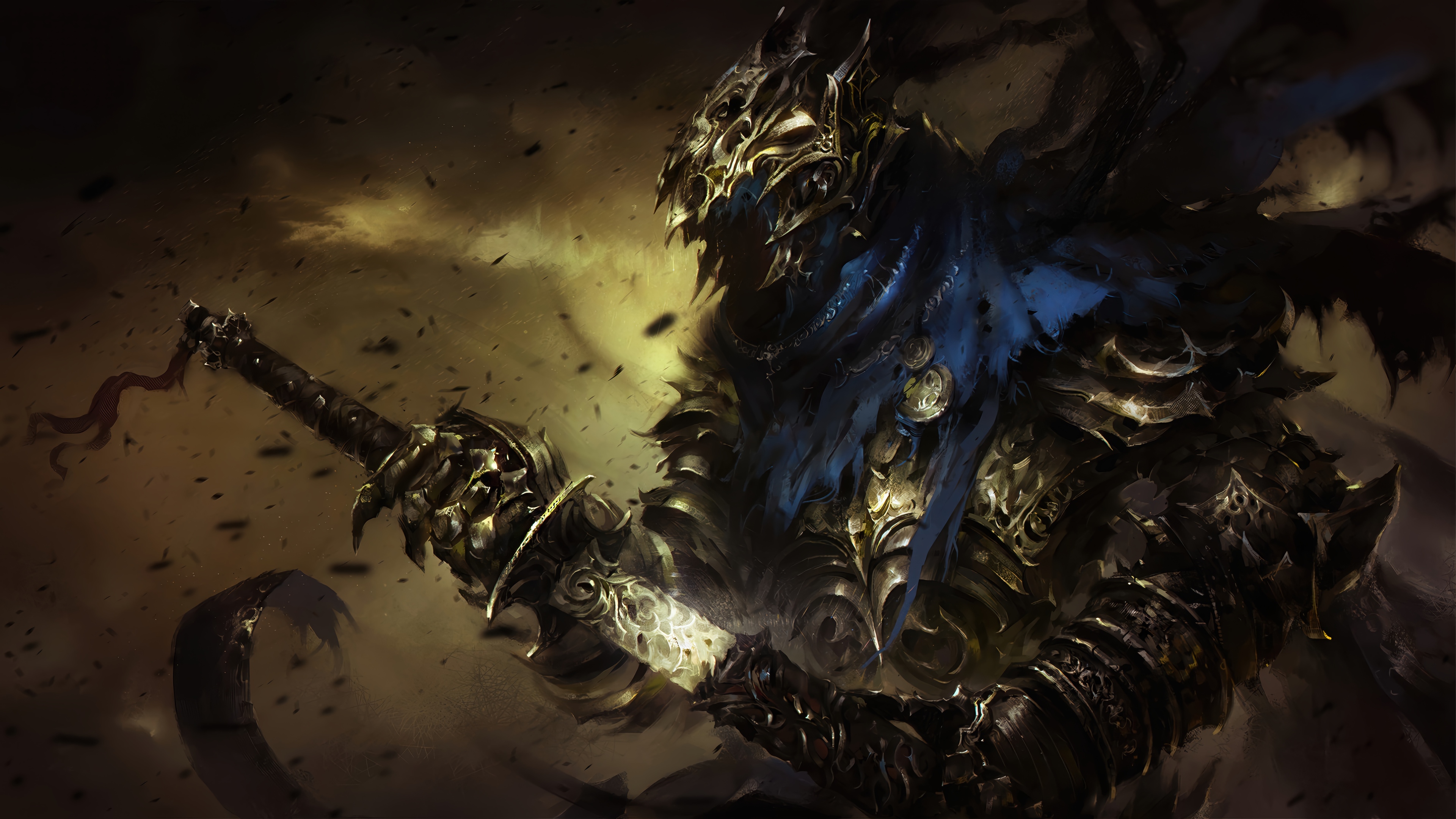 Dark Souls Knight with Glowing Sword HD Wallpaper