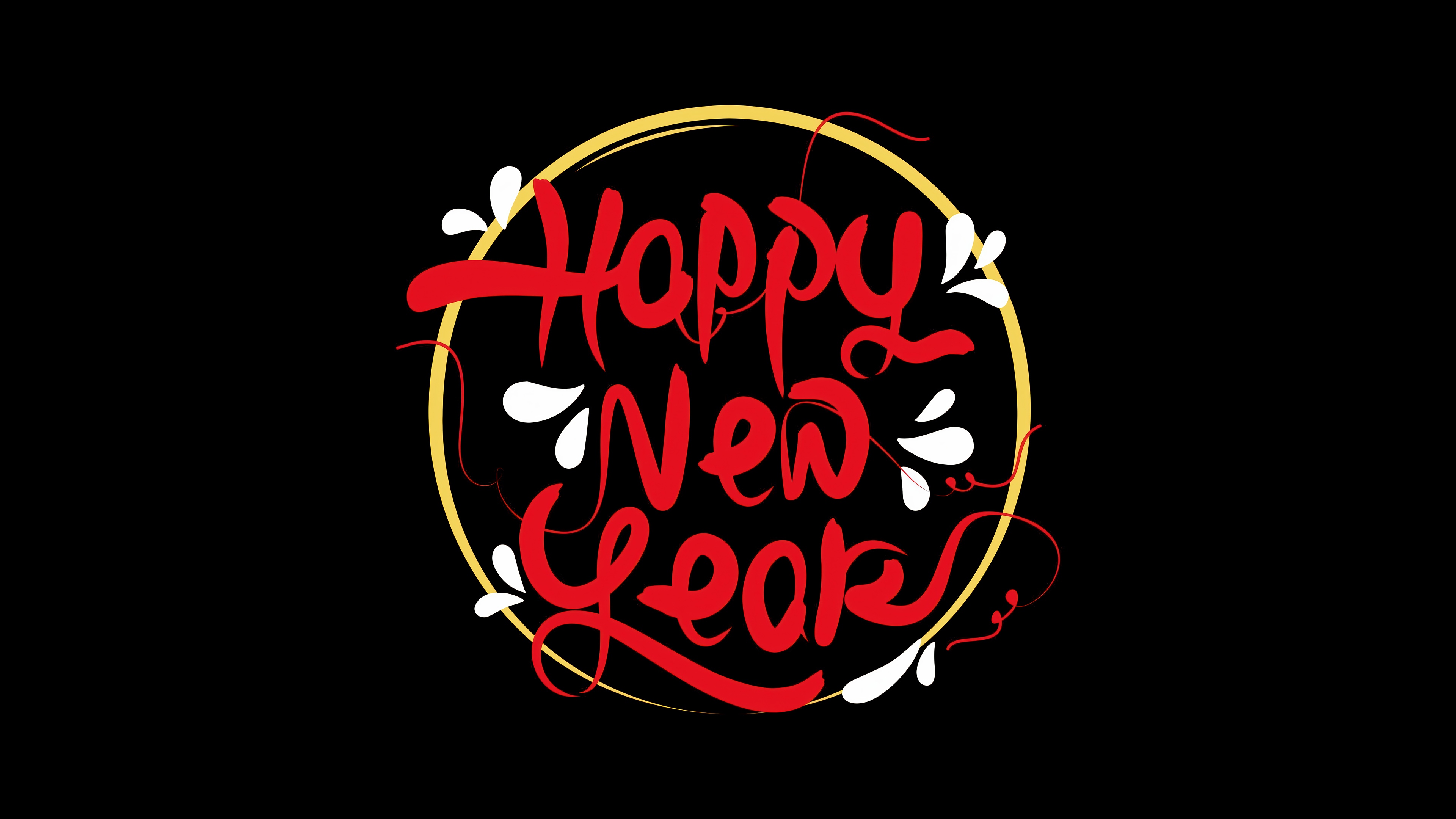 Happy New Year 4K HD Wallpaper