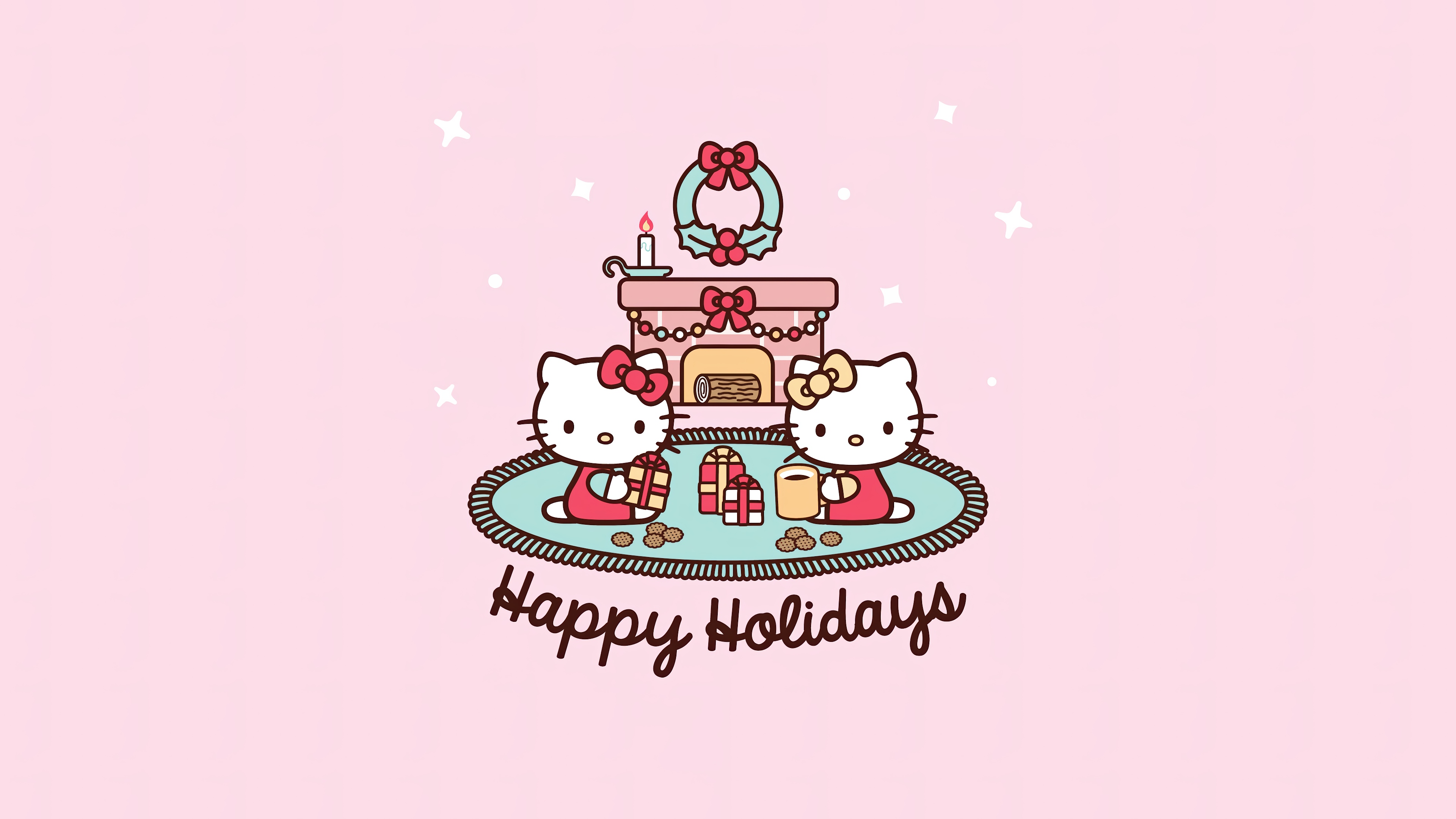 Hello Kitty Happy Holidays 4K HD Wallpaper