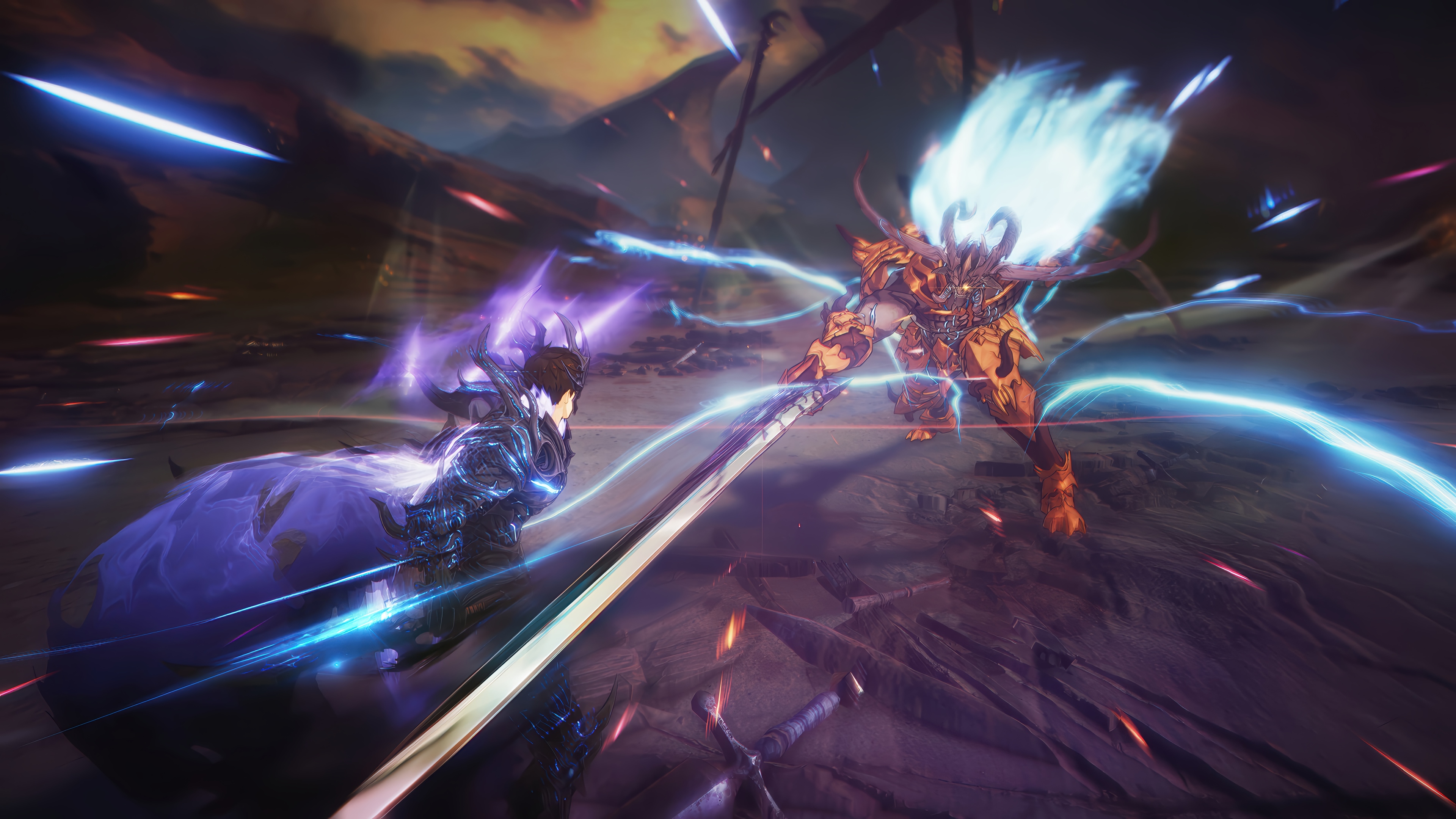 Sung Jin-Woo vs Baran in Solo Leveling: ARISE 4K HD Wallpaper