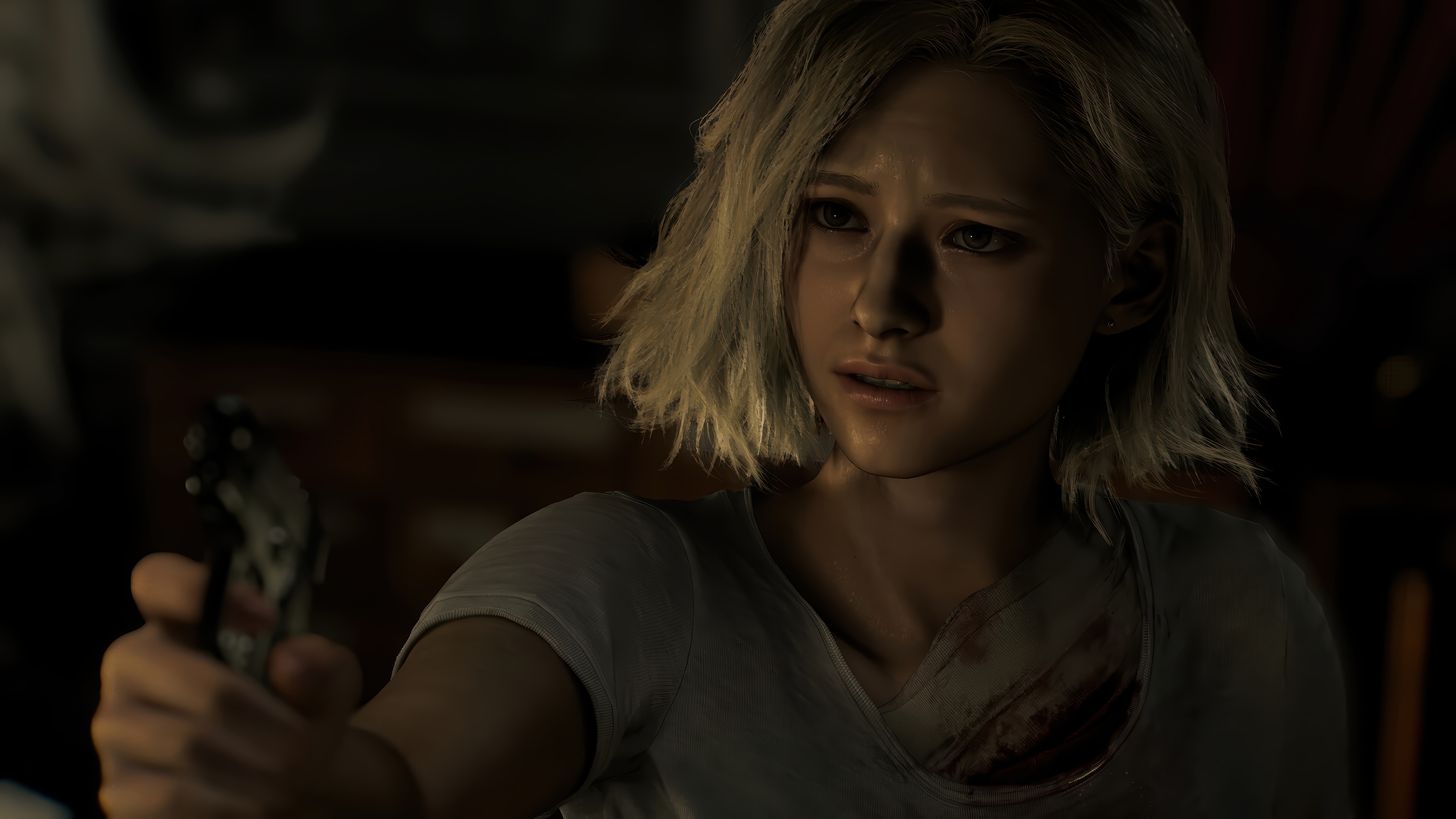 Resident Evil Requiem: Grace Ashcroft with Gun HD Wallpaper